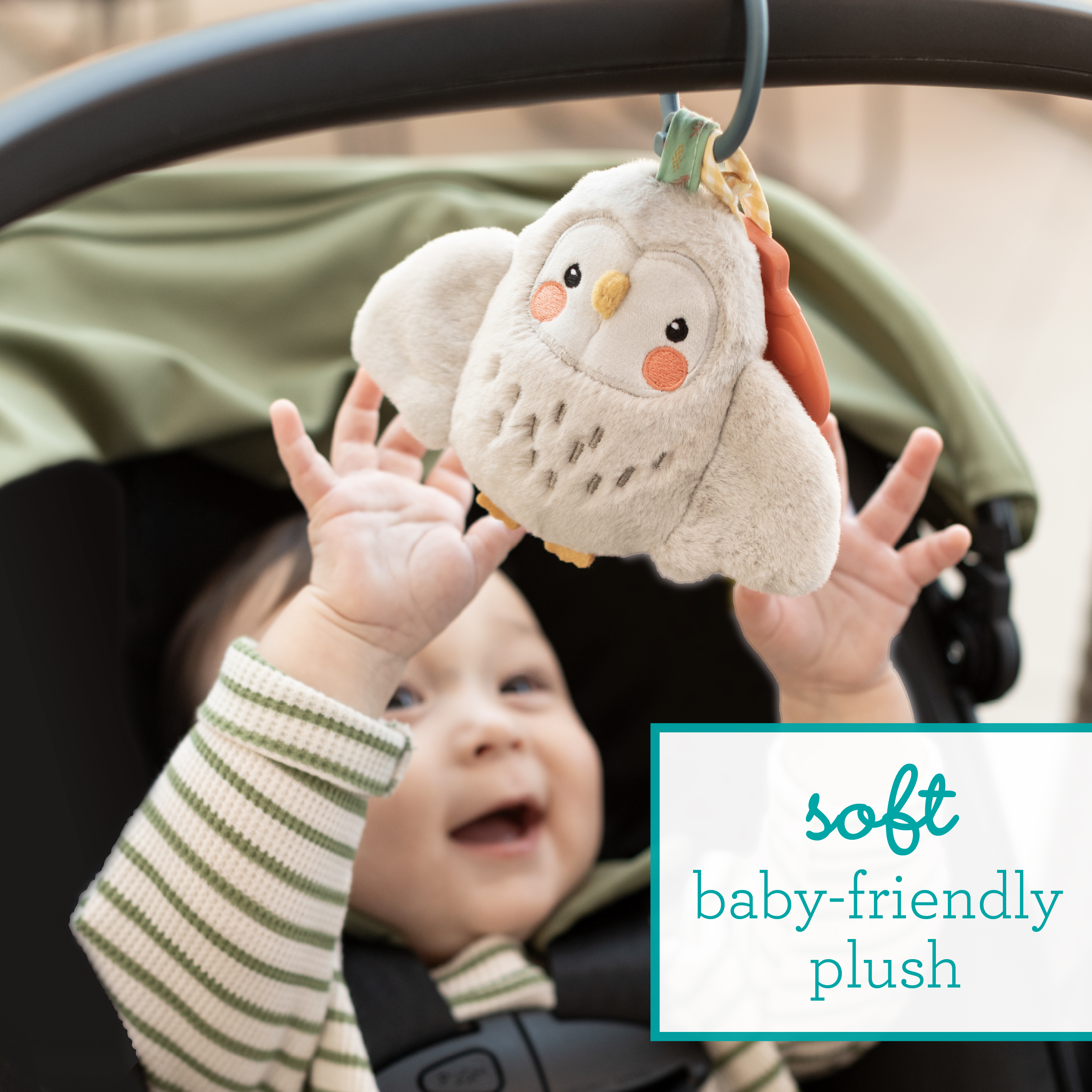 迷你毛絨牙膠玩伴 - Olive 小貓頭鷹　Mini Plushy Pal & Teether - Olive The Owl