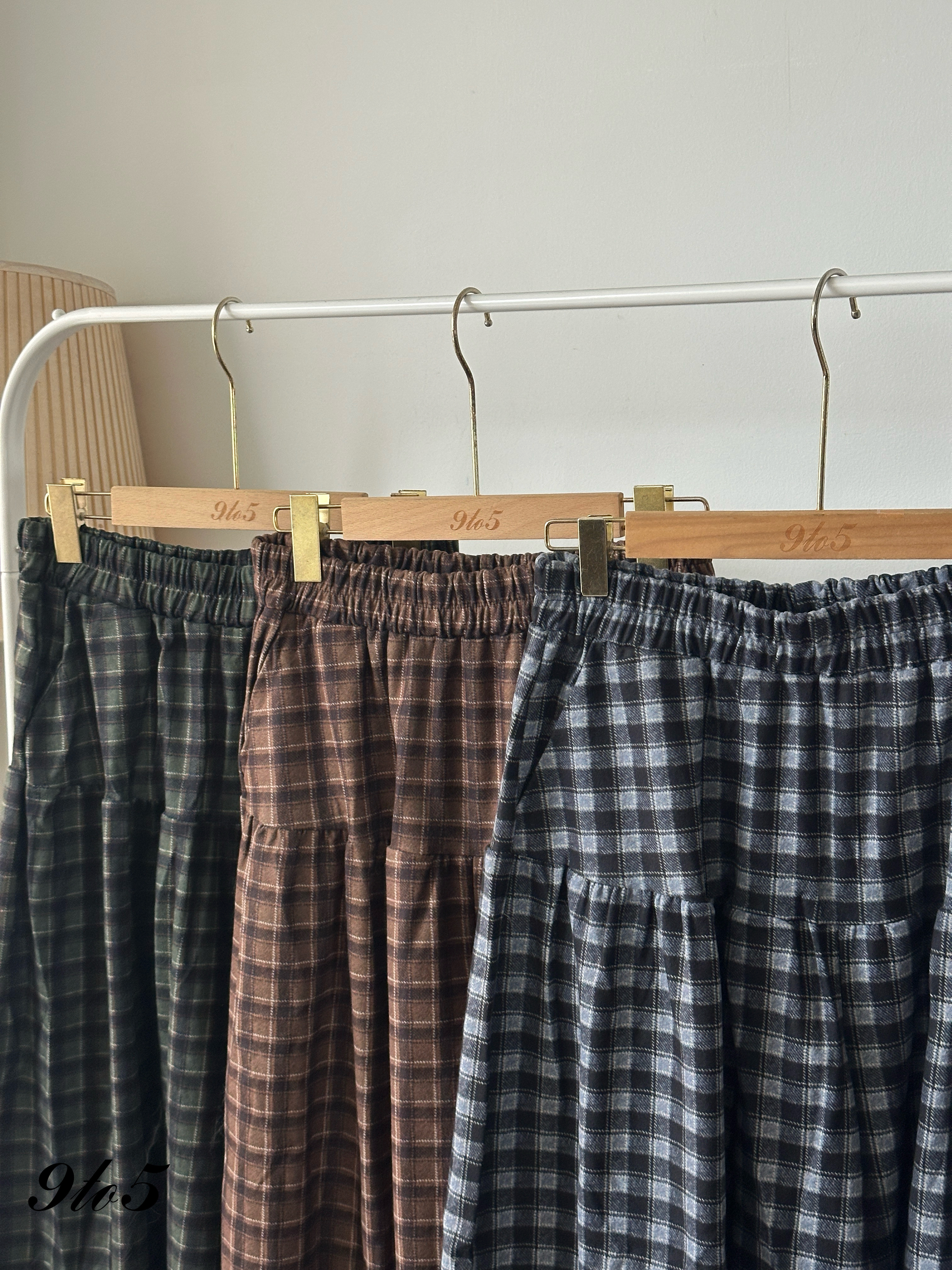 S1835 A Line Checker Pants - 3 Colors 