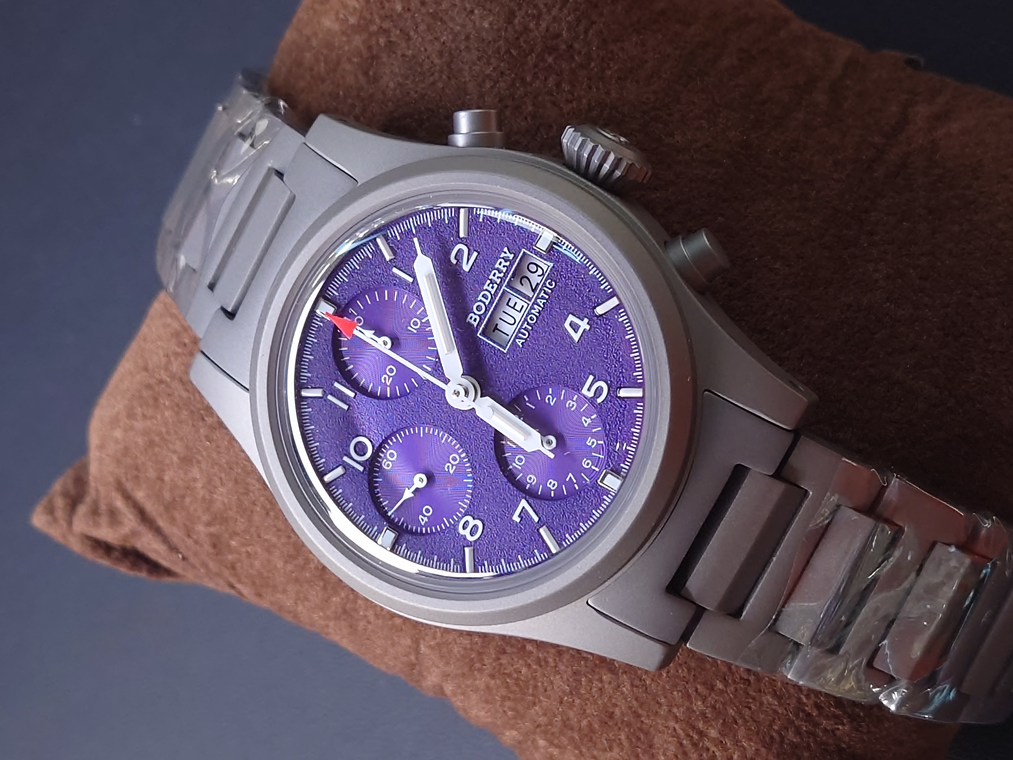 Boderry Landmaster Titanium Chronograph Automatic -  BD-A18T-06B Purple