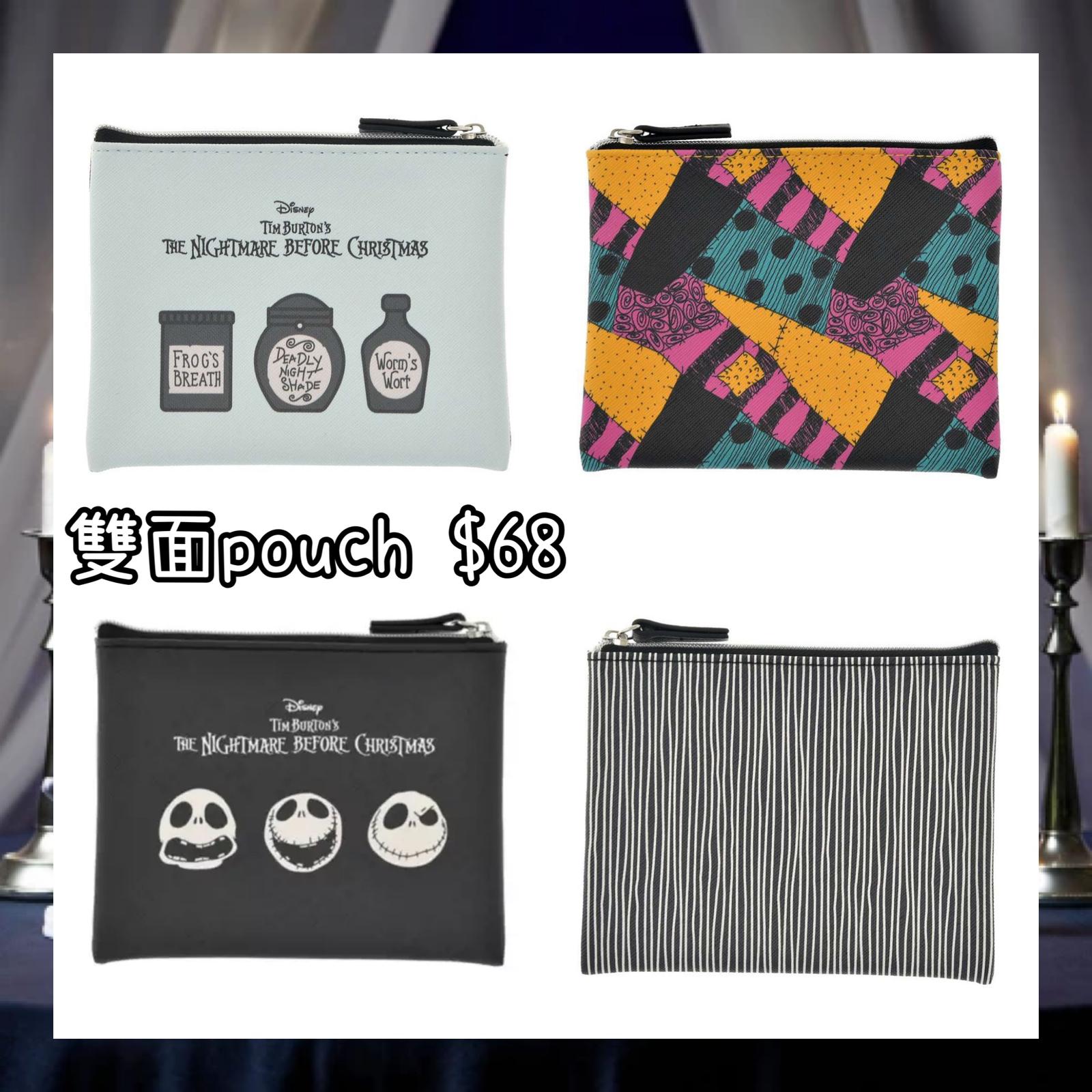 ：日本：DISNEY HALLOWEEN 2026 TIM BURTON'S THE NIGHTMARE BEFORE CHRISTMAS 2026 7/9 日本發賣 雙面 POUCH