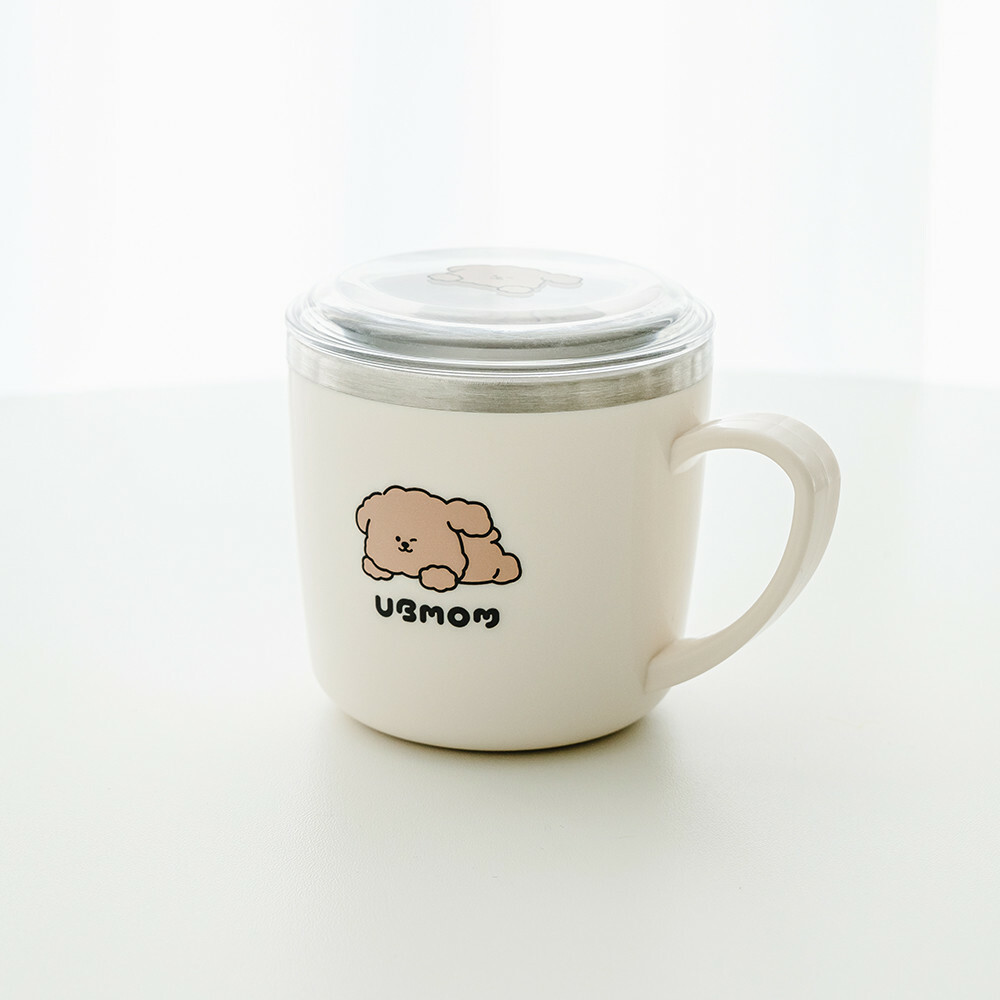 UBMOM 不銹鋼304帶蓋杯-MongMong狗