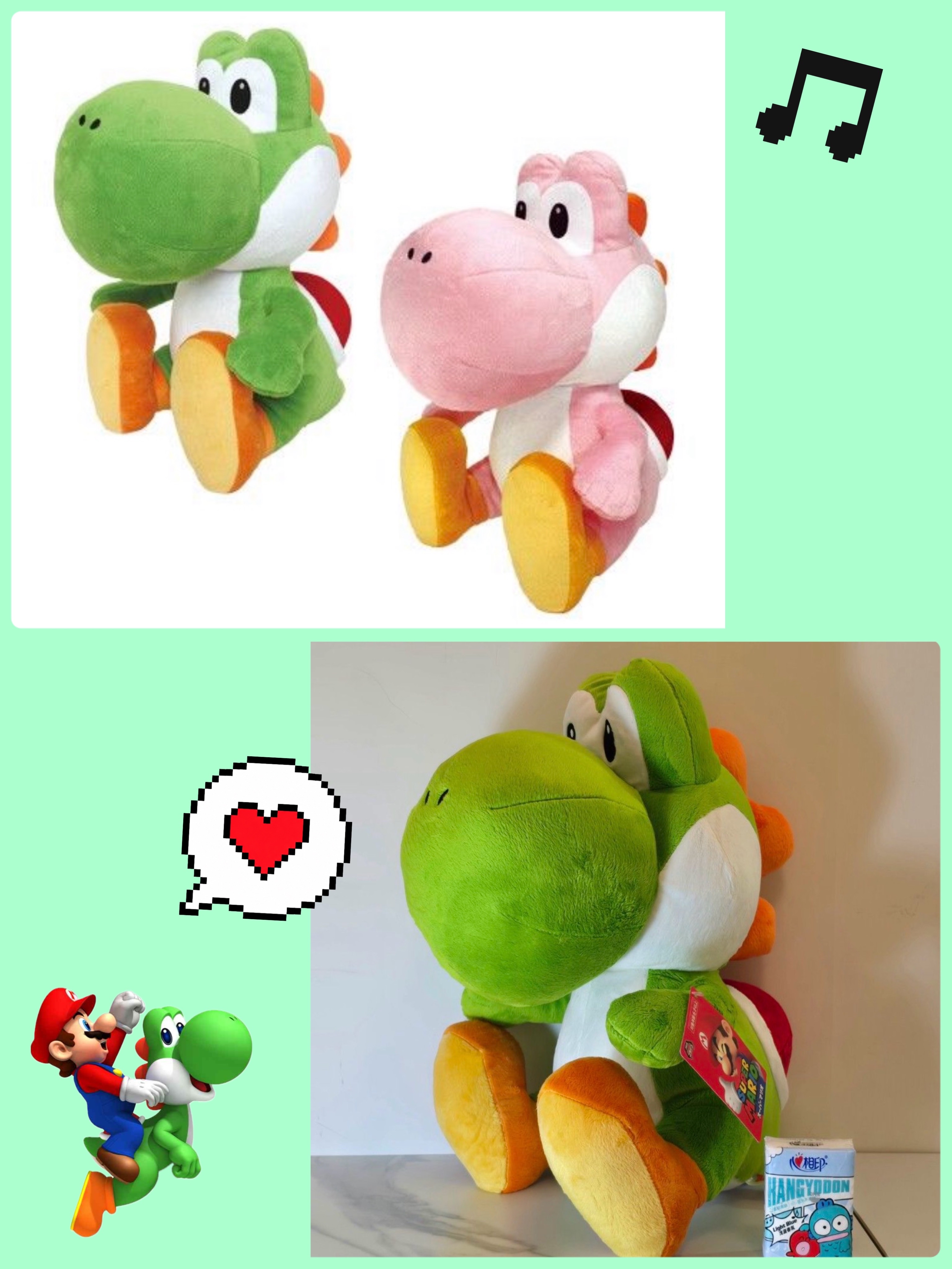 ☆現貨☆日本直送Super Mario超級瑪利歐Green Yoshi 耀西大公仔