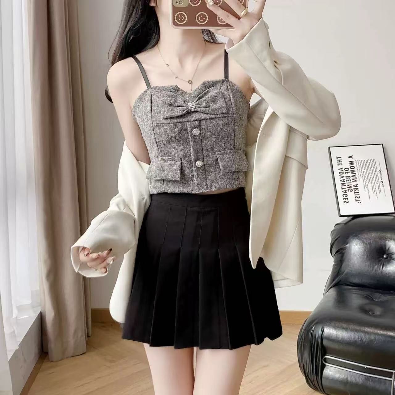 TP310法式小香风吊带