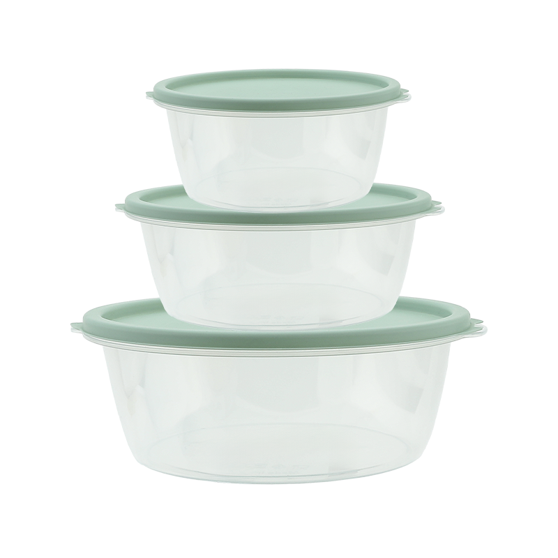 54015 保鲜盒 熟料圆形保鲜盒/三件套