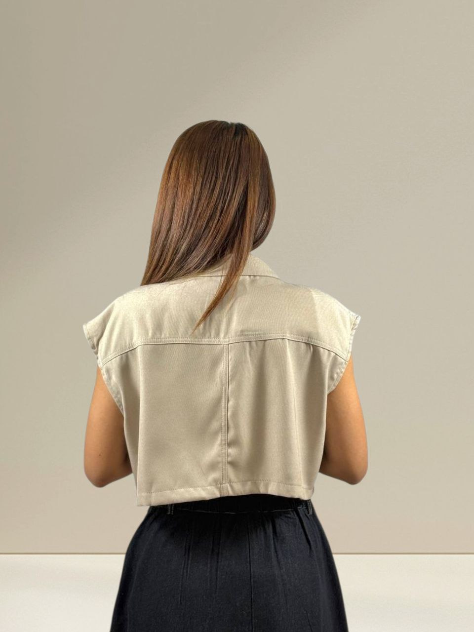 W9658 - Sleeveless Crop Top