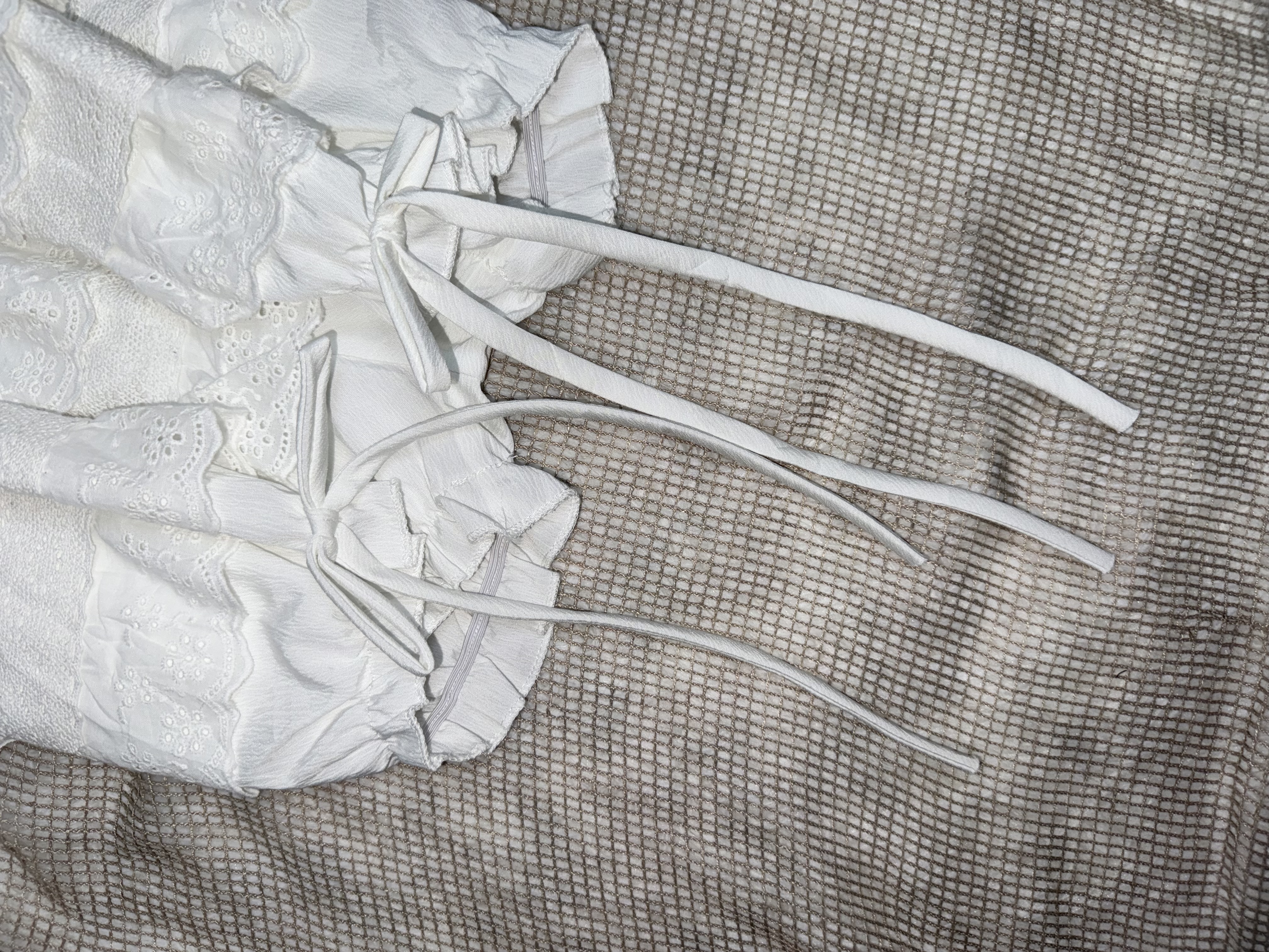 Tiered Ruffle Lace Bloomer Shorts with Bow Accents