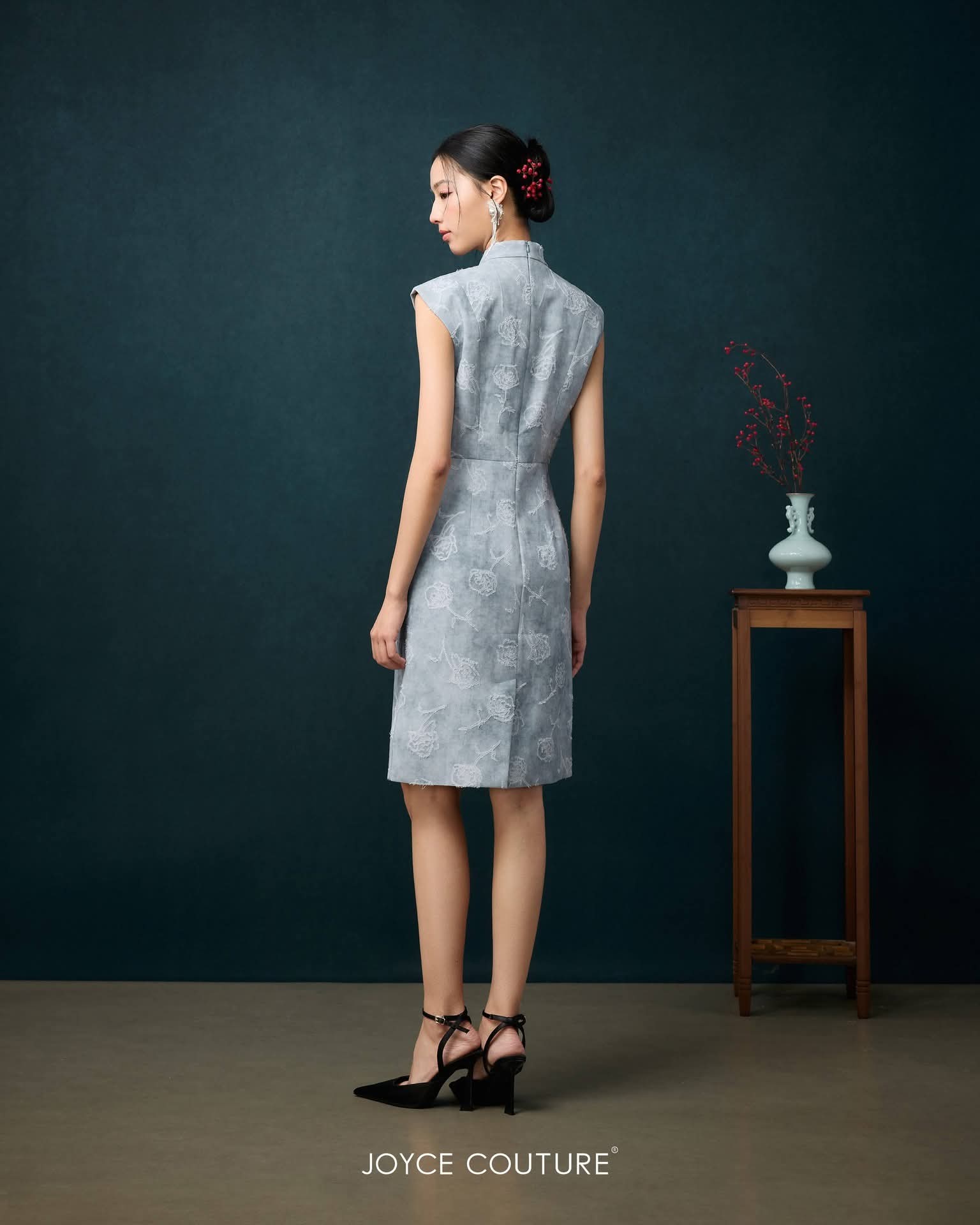 优雅旗袍连身裙 D0366