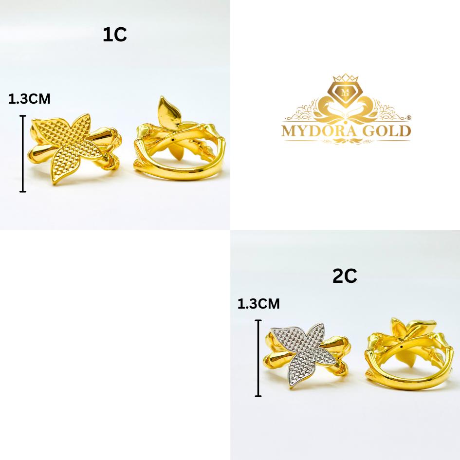MYDORA Cincin Bamboo Butterfly Aurelia (5G) l EMAS 916/22K