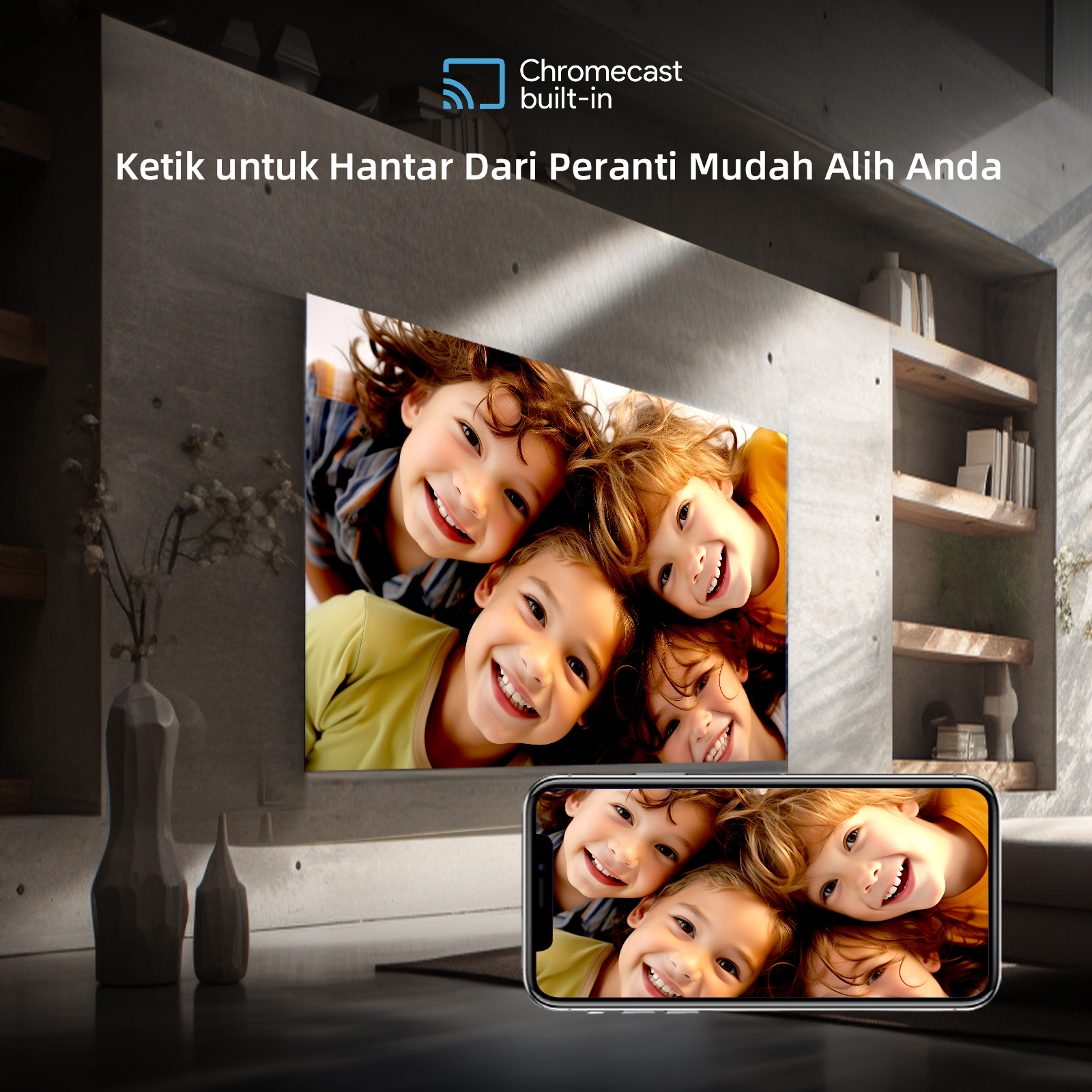 [2 Years General Warranty] CHiQ 40 Inch QLED Google TV Metal Frameless Dolby Audio L40QM9