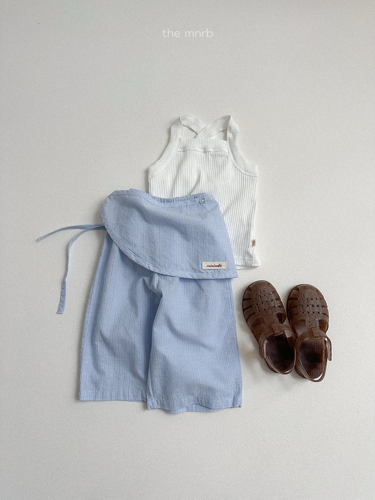 Minirobe | stripe pants (Mint/Blue)