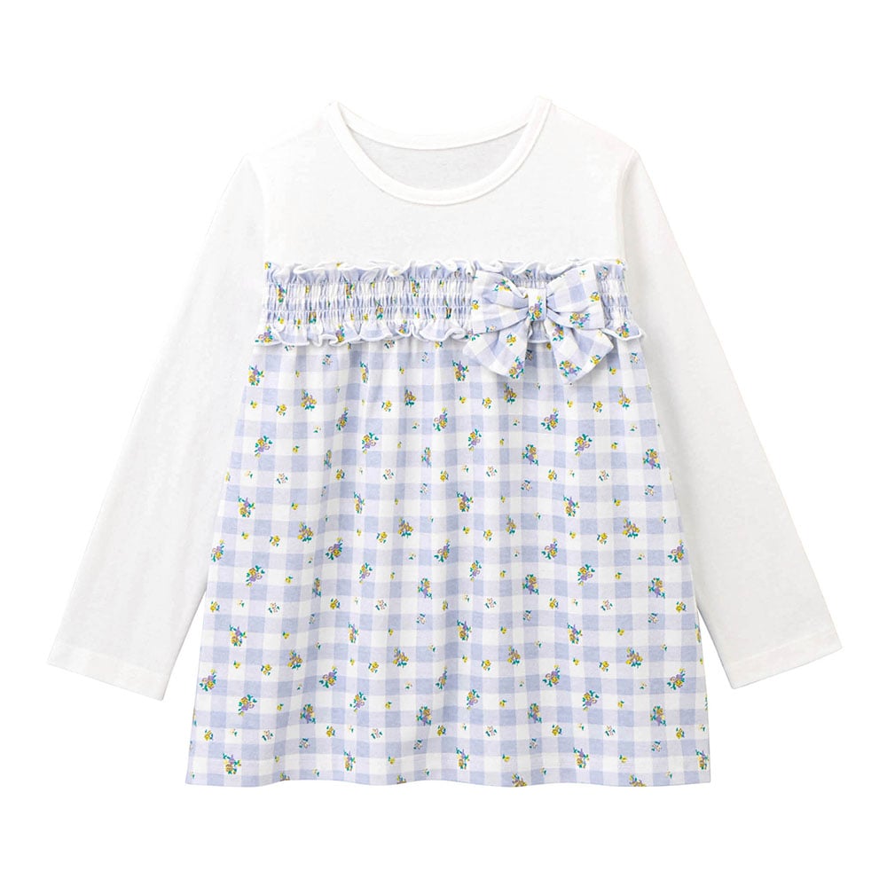 🆕【⭐訂購⭐】🌀 🇯🇵 日本直送🇯🇵 緞帶設計 拼接 喇叭束腰 上衣［3款選］🌀 [ELCA-0225][260524]