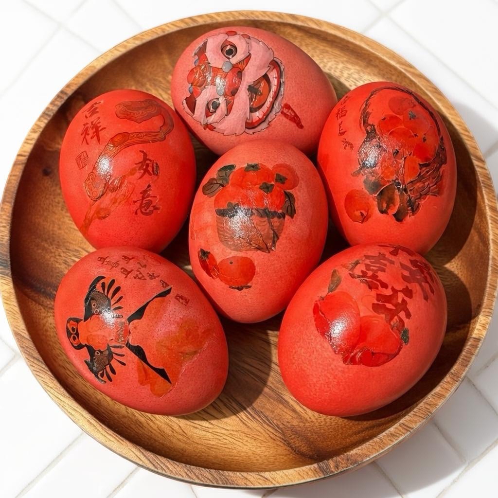 印圖案新鮮紅雞蛋（6隻）- 需預訂（不接受順豐寄貨）