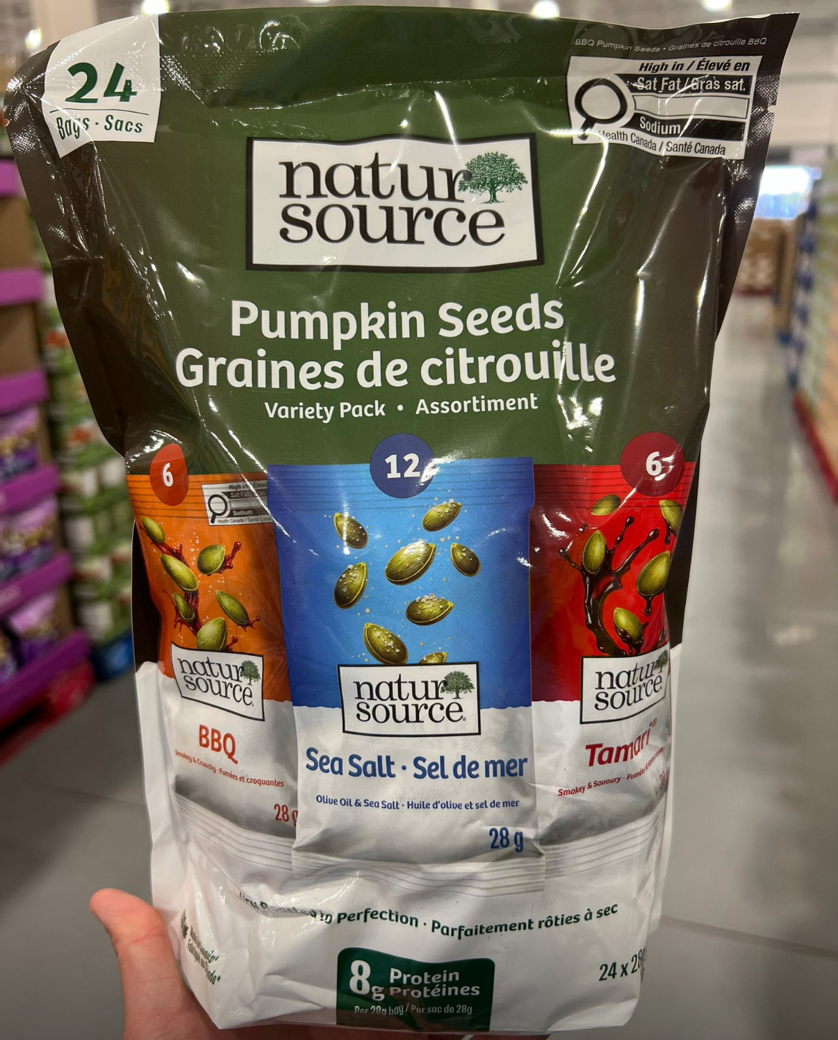 加拿大直送  Nature Source 南瓜籽 （24包x28g）