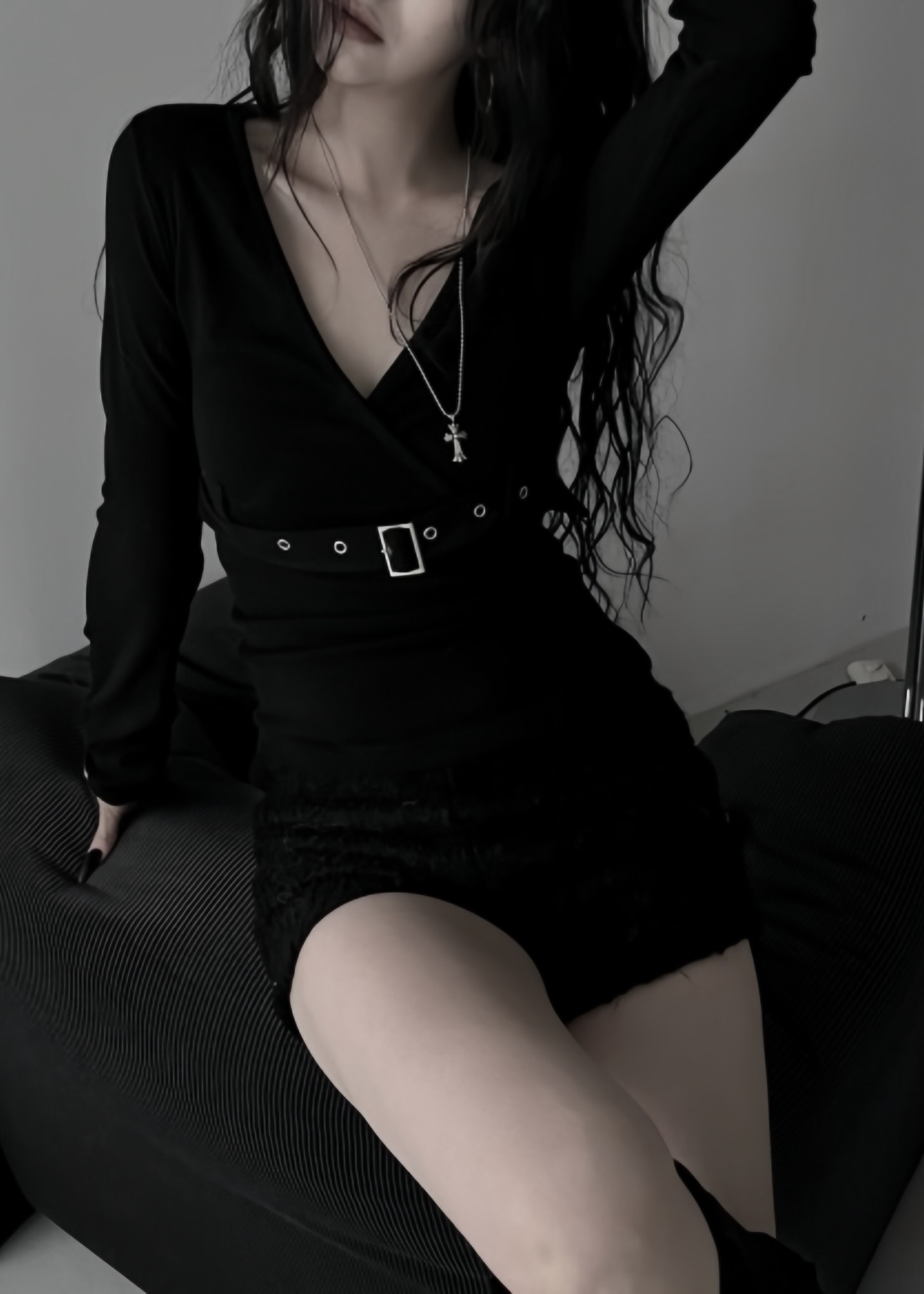 Belted Wrap V-Neck Top