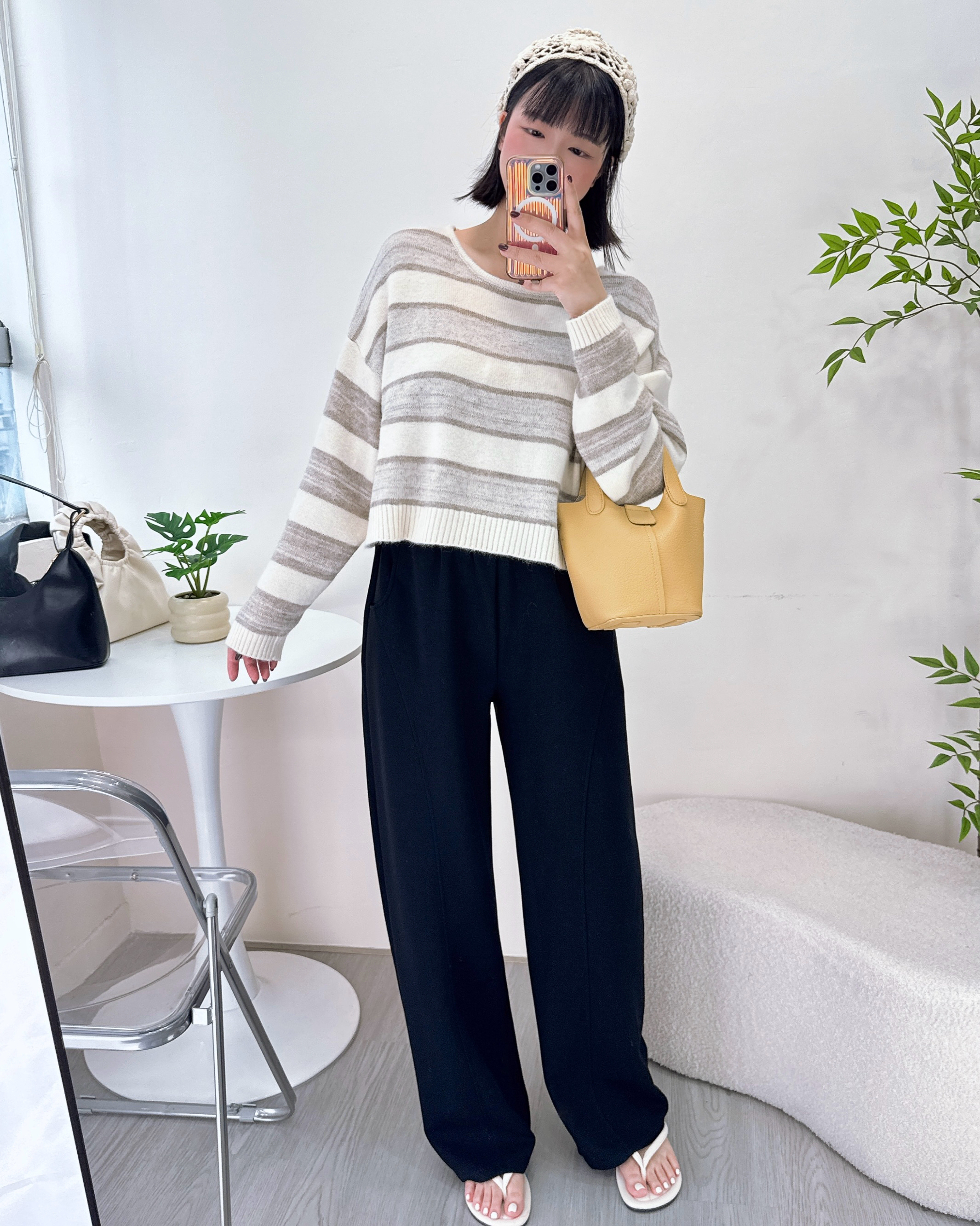 滑嘟嘟免燙牛奶棉料休閒褲 4色