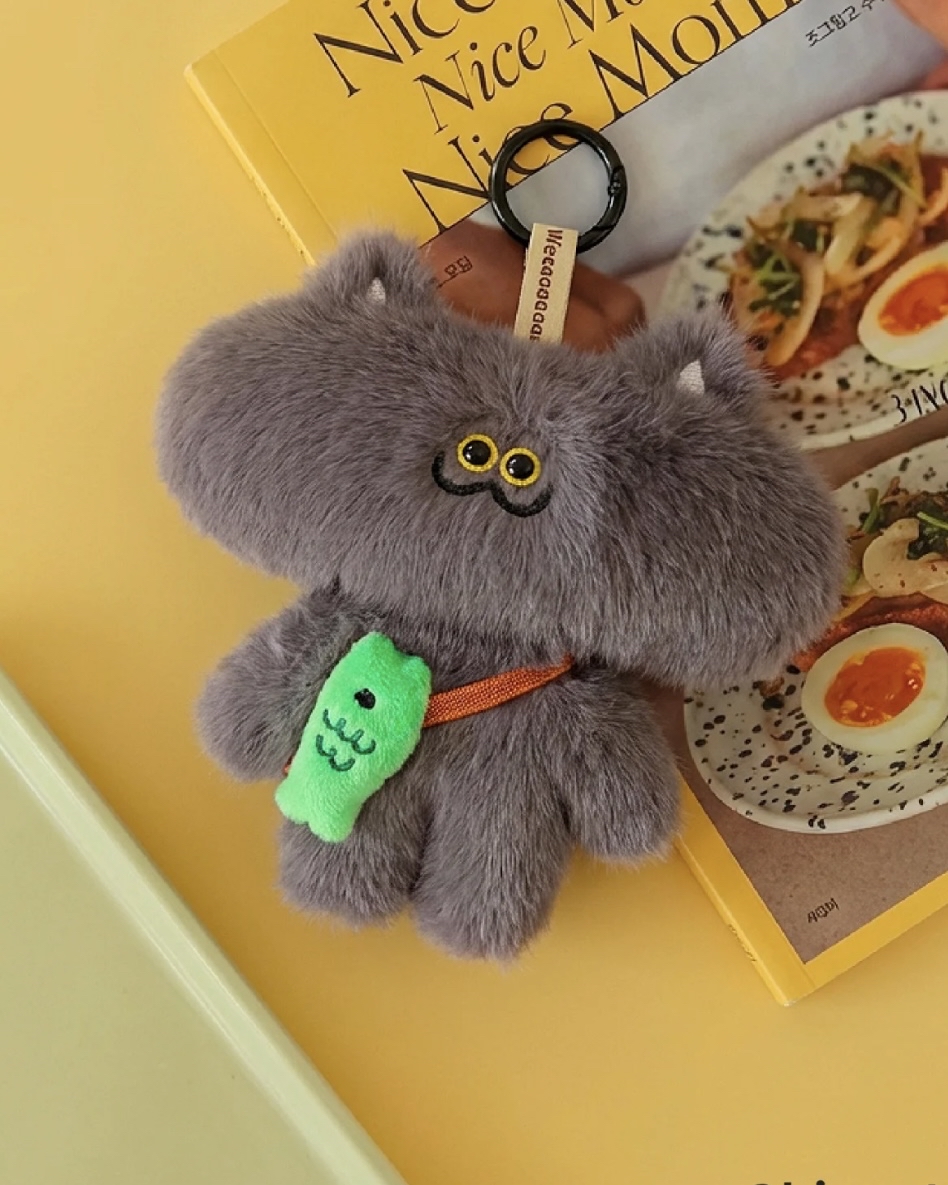 寬螢幕灰喵與小魚包掛件