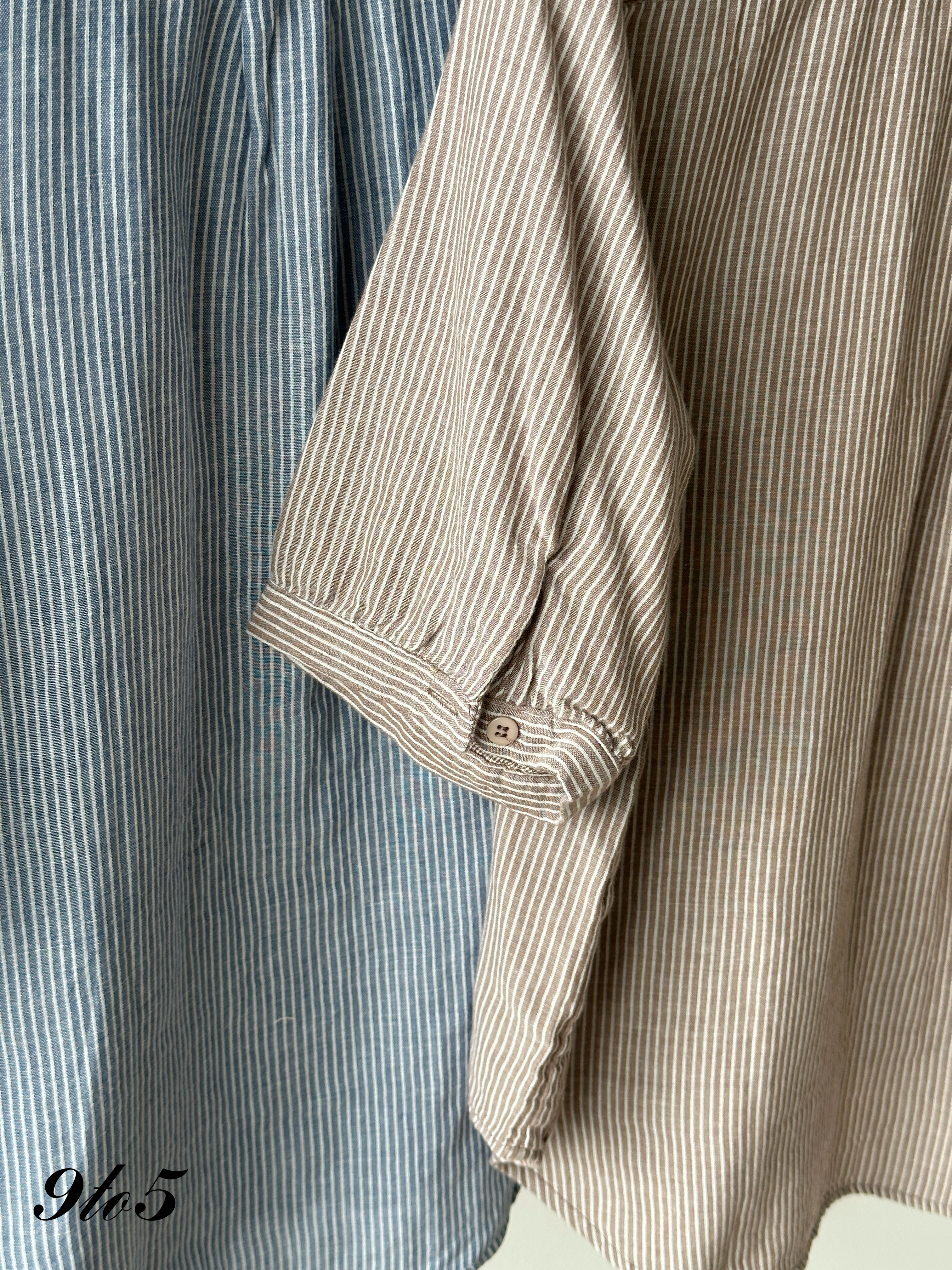 T4251 V Neck Stripe Shirt - 3 Colors 