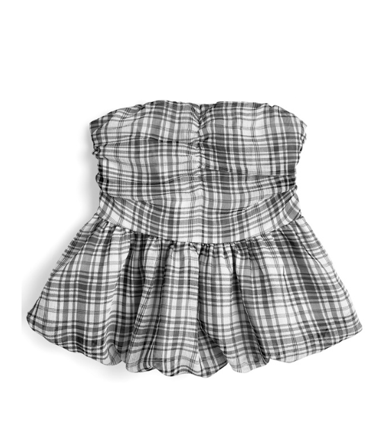 韓國女團ILLIT同款~ 格紋平口背心 [gn462]