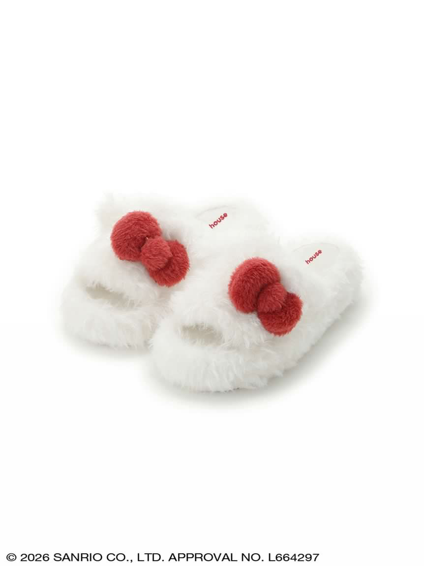 🎀【預訂】Sanrio 毛毛厚底拖鞋 - Kitty