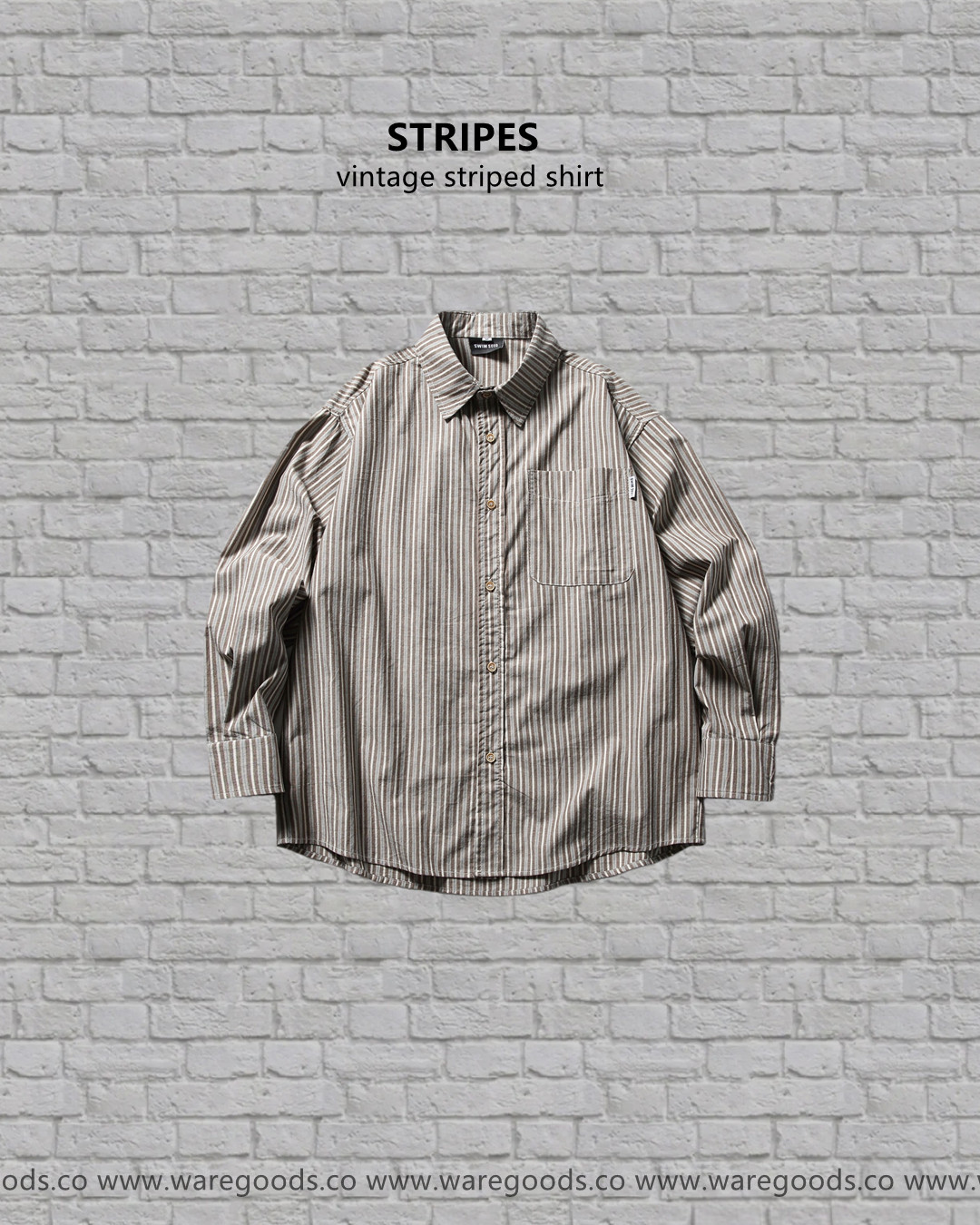 W26復古條紋長袖恤衫