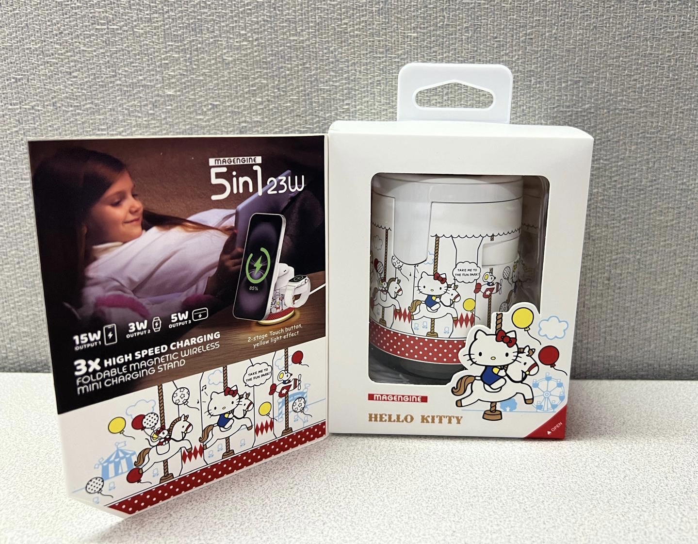 🎀 XPower x Hello Kitty Qi2迷你掌心5合1 MagCharge 15W磁吸無線充電座