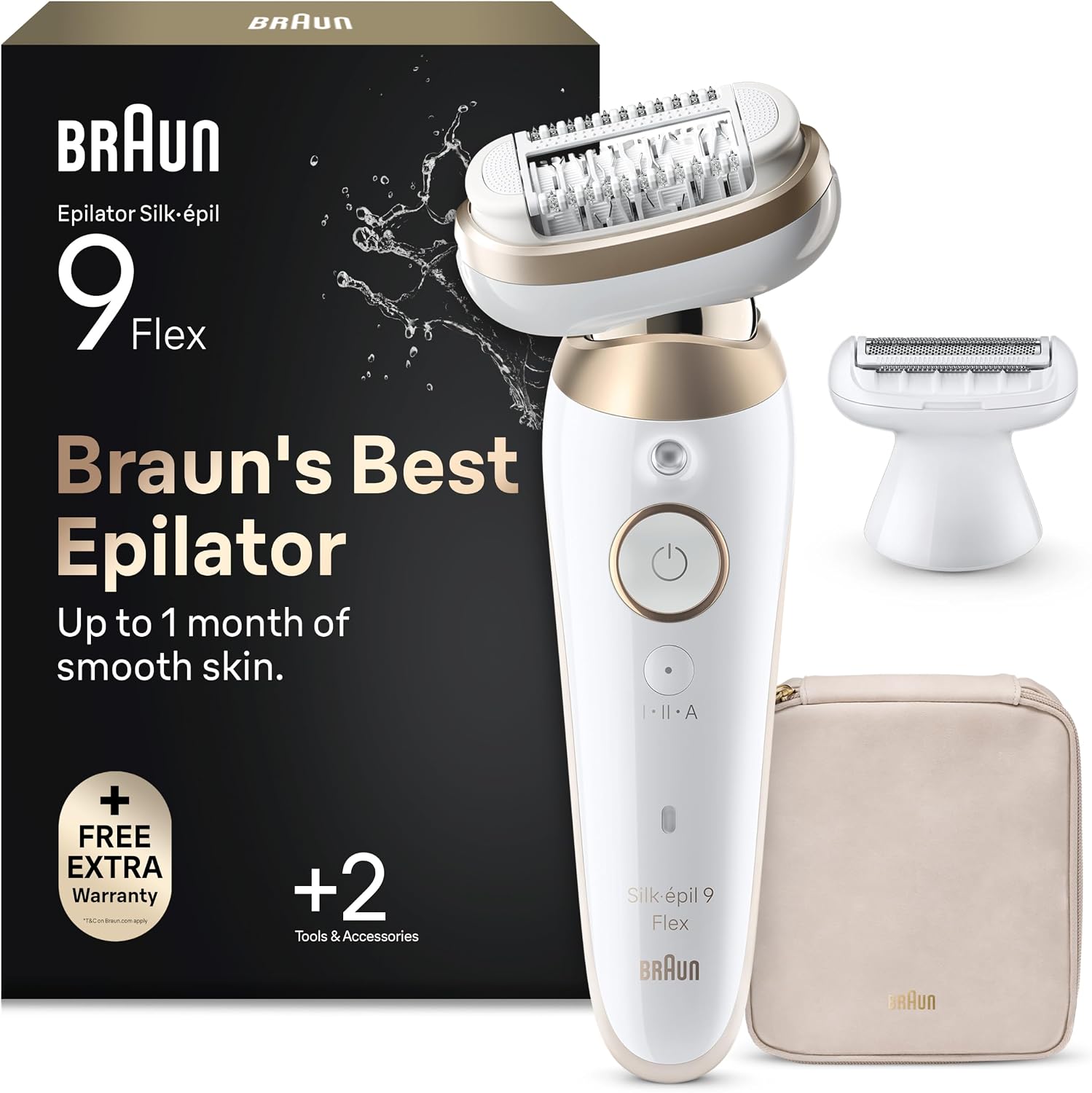 Braun Silk-épil 9 Flex 除毛器，帶有靈活的 360° 頭部，乾濕兩用，3D  Braun Silk-épil 9 Flex,  3D epilator ,wet & dry, shaving and trimmer