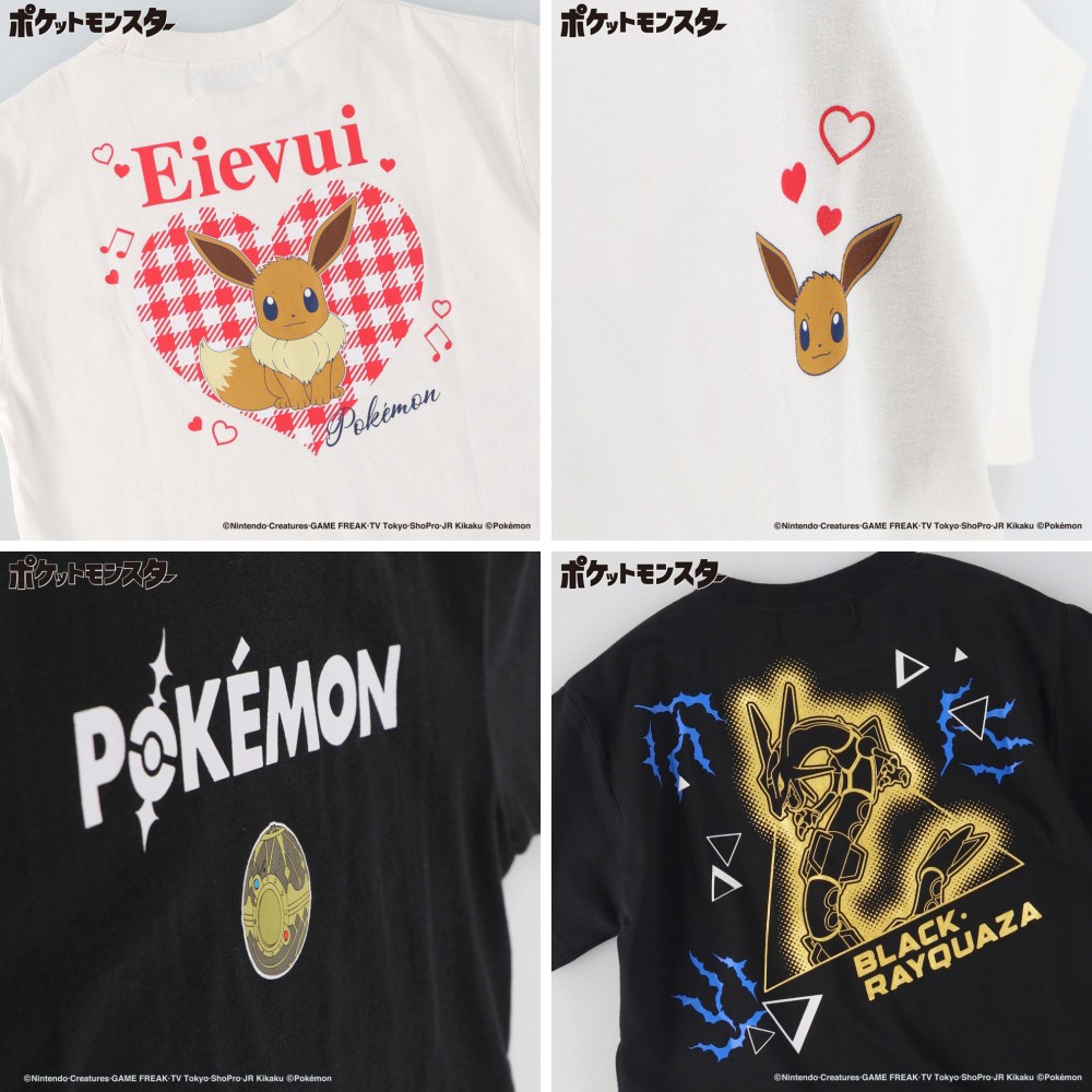 🆕【⭐訂購⭐】 🇯🇵日本直送🌀#Pokemon 前後雙面印花 短袖Tee［7款選］🌀[ELEA-0063][260519]