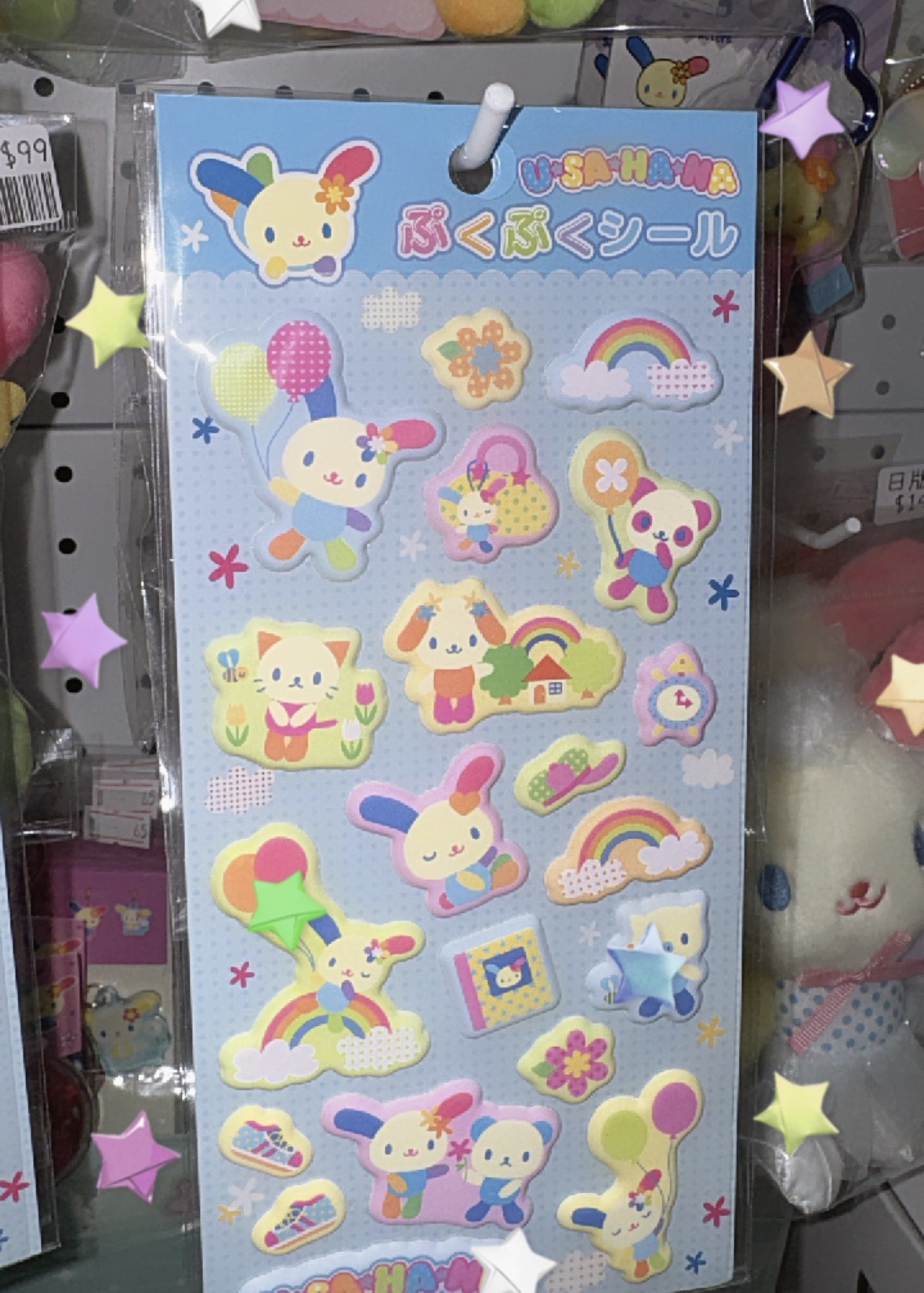 現貨｜日版 usahana 棉花糖質感貼紙🌈