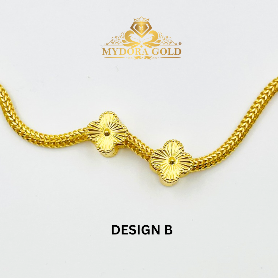 MYDORA Bead Clover Full Gold (5G) l EMAS 916/22K