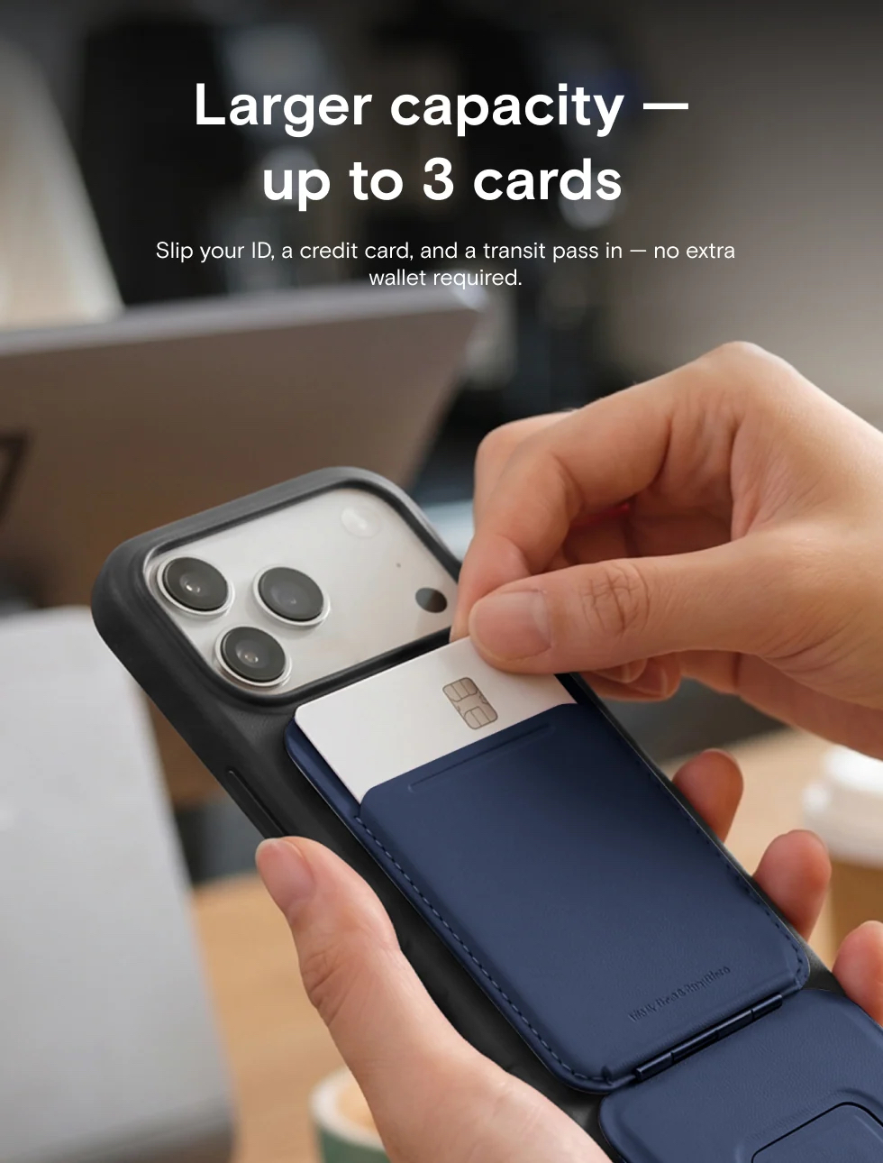 MOFT Snap Invisible Phone Tripod Wallet MOVAS™ 專利純素皮革 MS027W