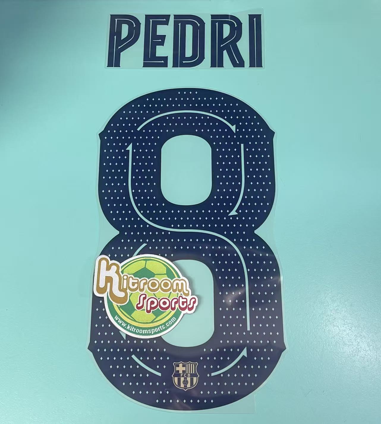 2022-23 Barcelona Away Cup Nameset #8 PEDRI