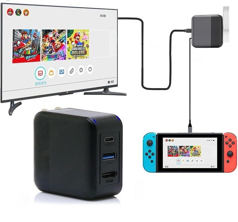 Nintendo Switch / Nintendo Switch 2 專用多功能 4K 充電轉接座 (直出電視) / Multifunctional Dock AC Adaptor (65W GaN) 