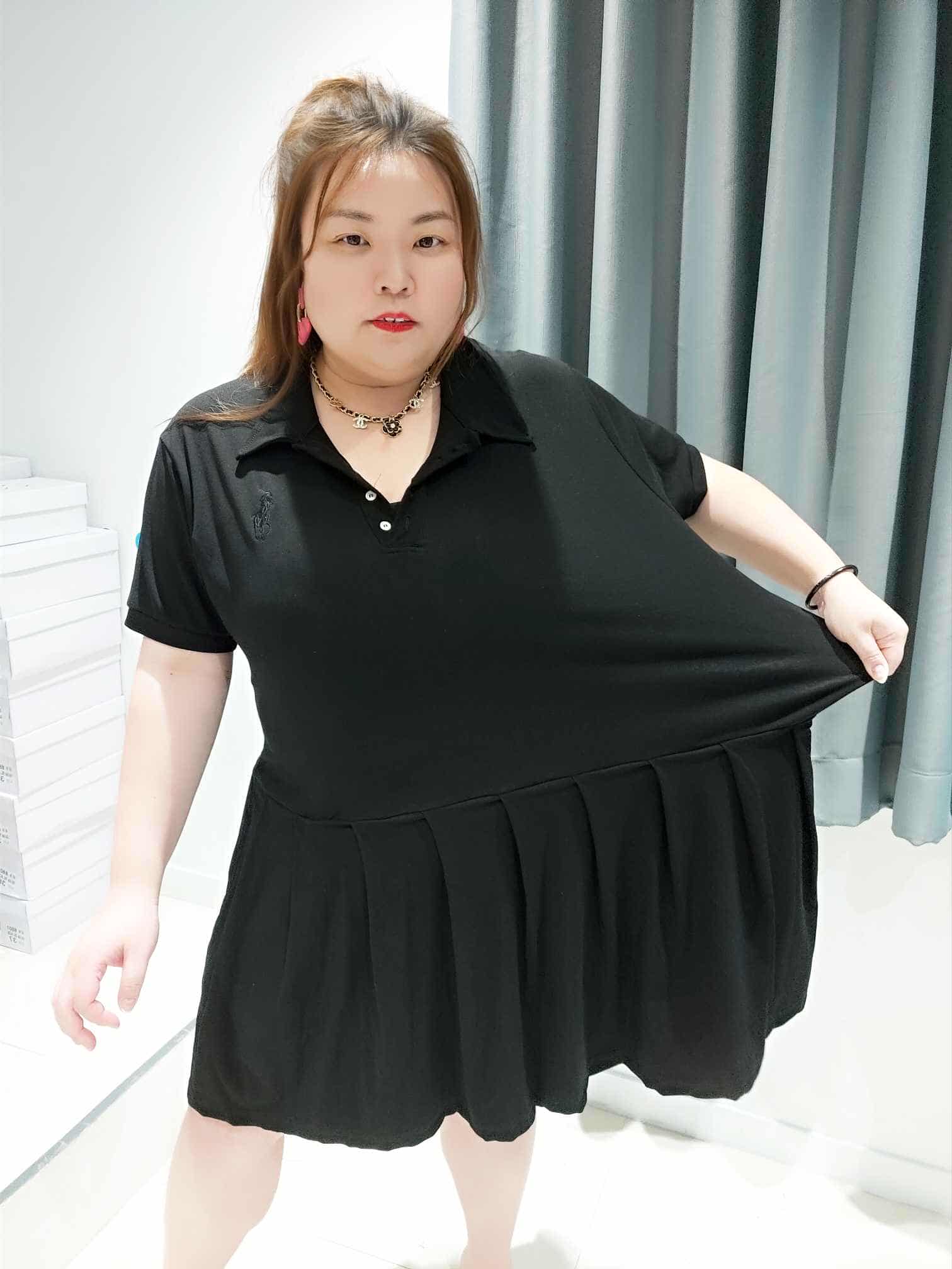 DOA12 马球图有领连身裙