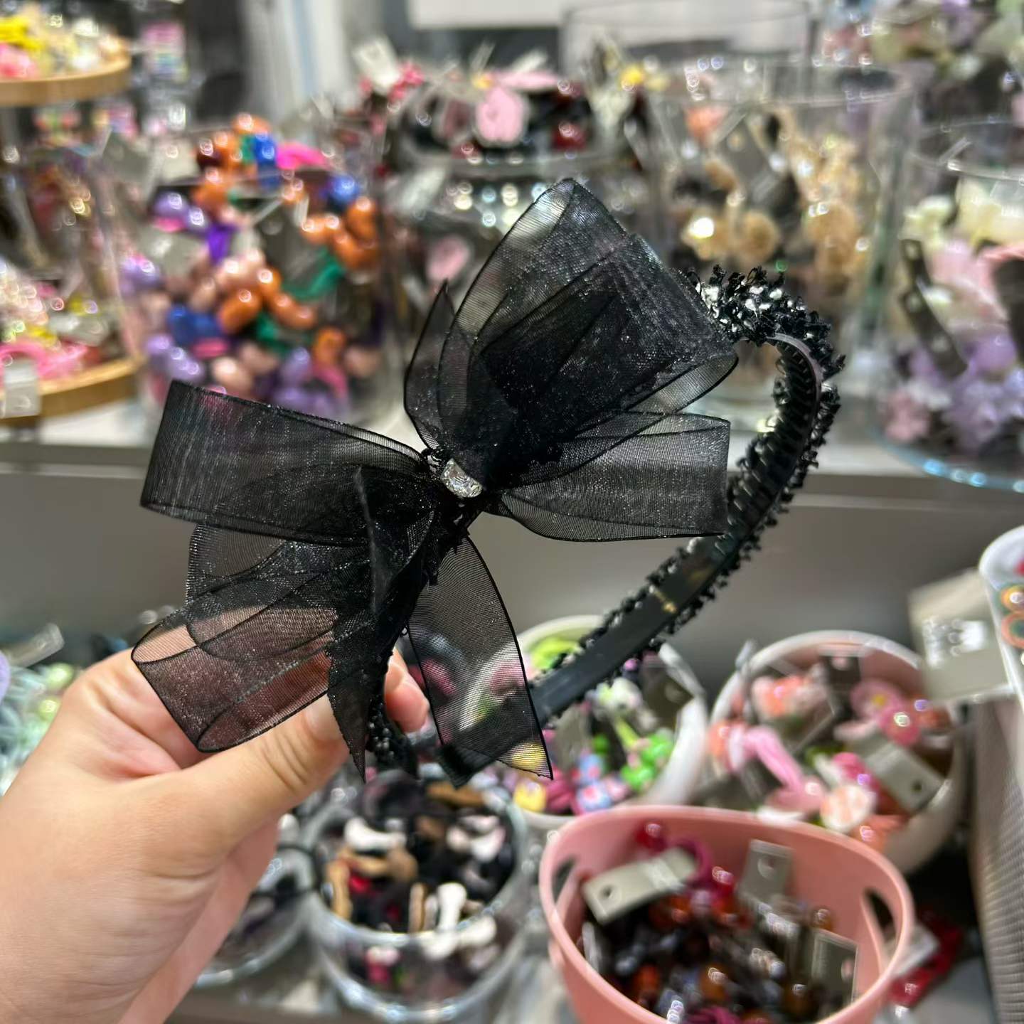 鑽石蝴蝶結兒童頭箍