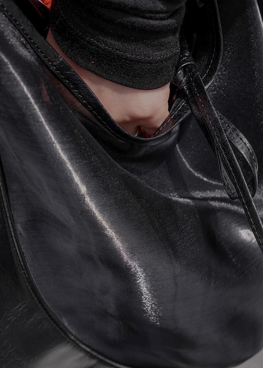 🇰🇷韓國女裝Kwani - Curvee Hobo Bag Organza Black