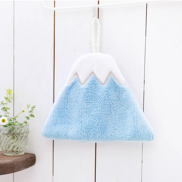 日本進口富士山刺繡微纖維吸水掛式擦手巾