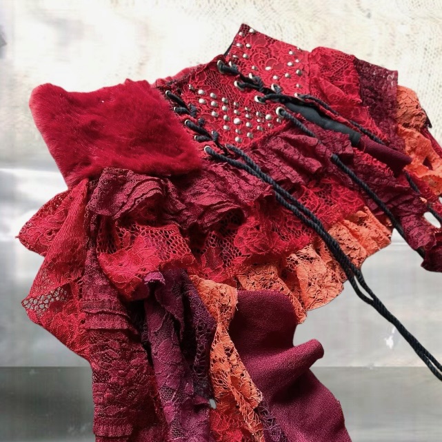 Classic Red Handmade Skirt