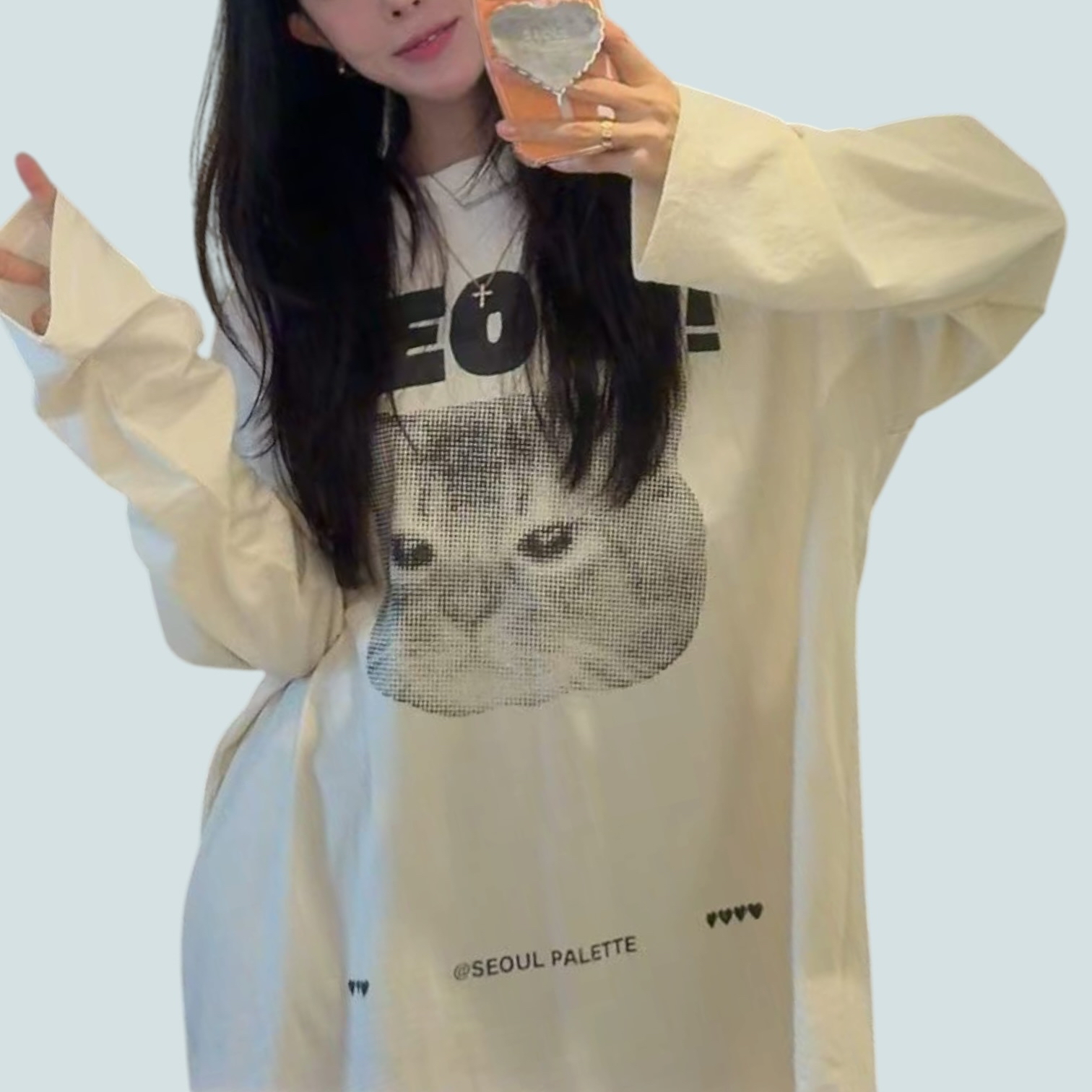 221608 “MEOW!”貓咪長 tee