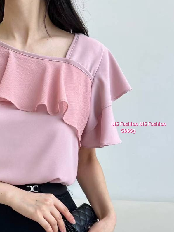 G6669 特色領ruffle top