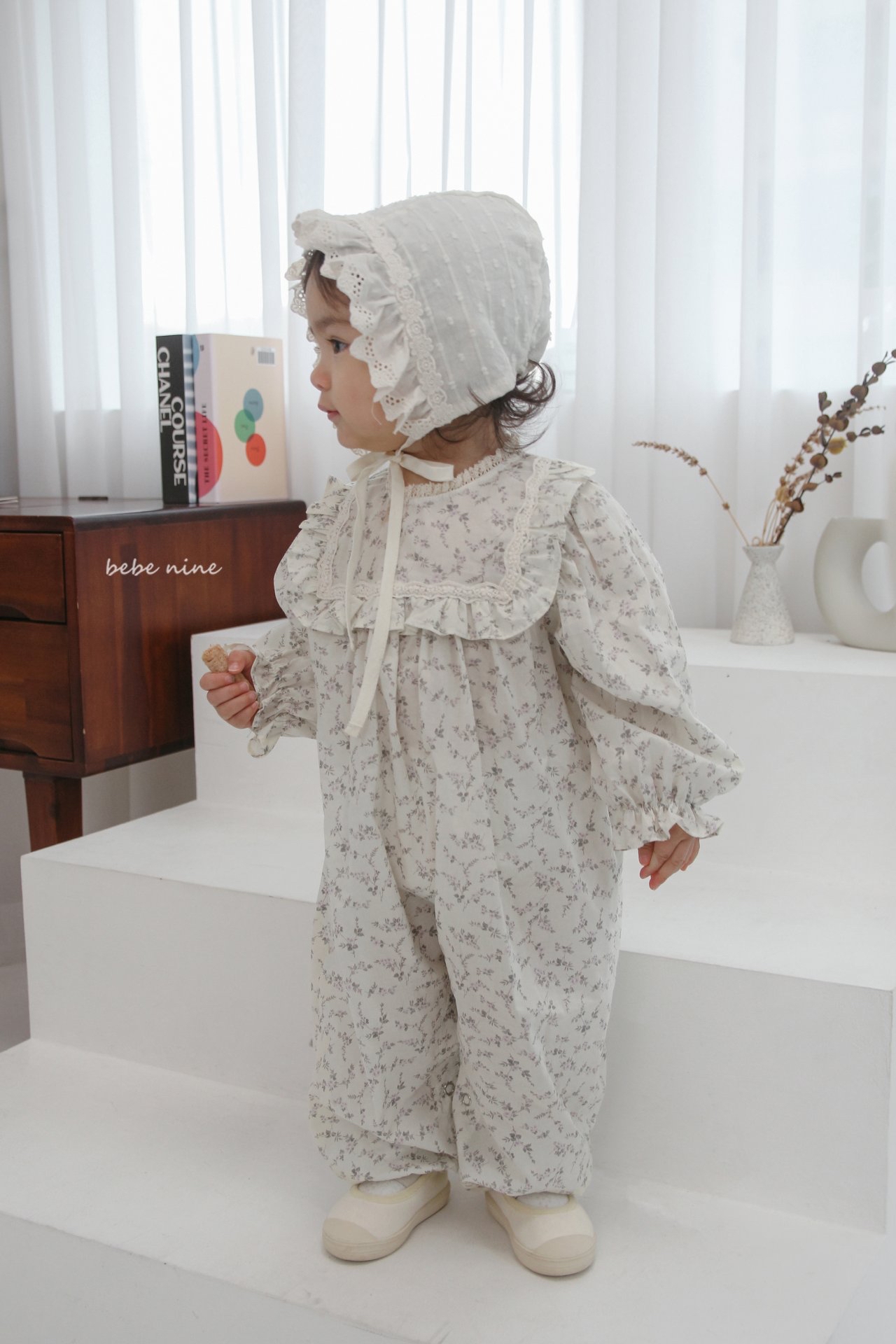 🌸預訂 韓國直送🌸🇰🇷Bebenine蕾絲荷葉花邊包耳帽