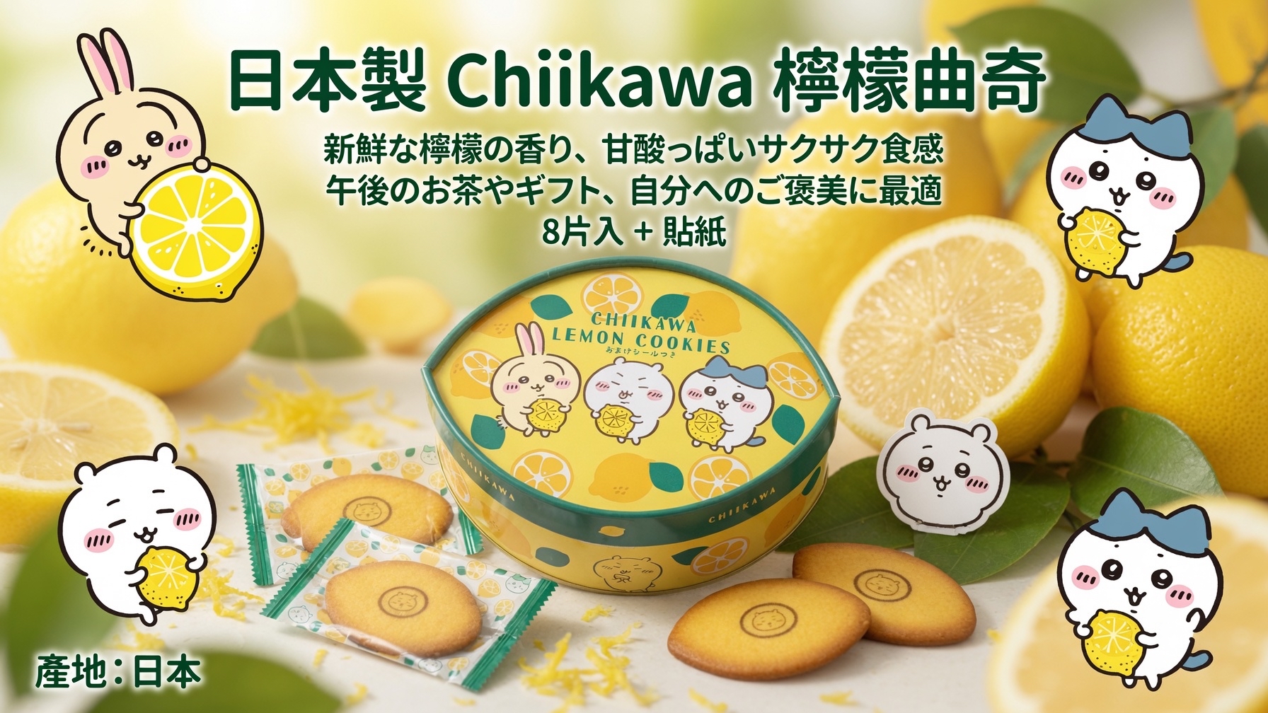 日本製 Chiikawa 檸檬曲奇 (8 片入)