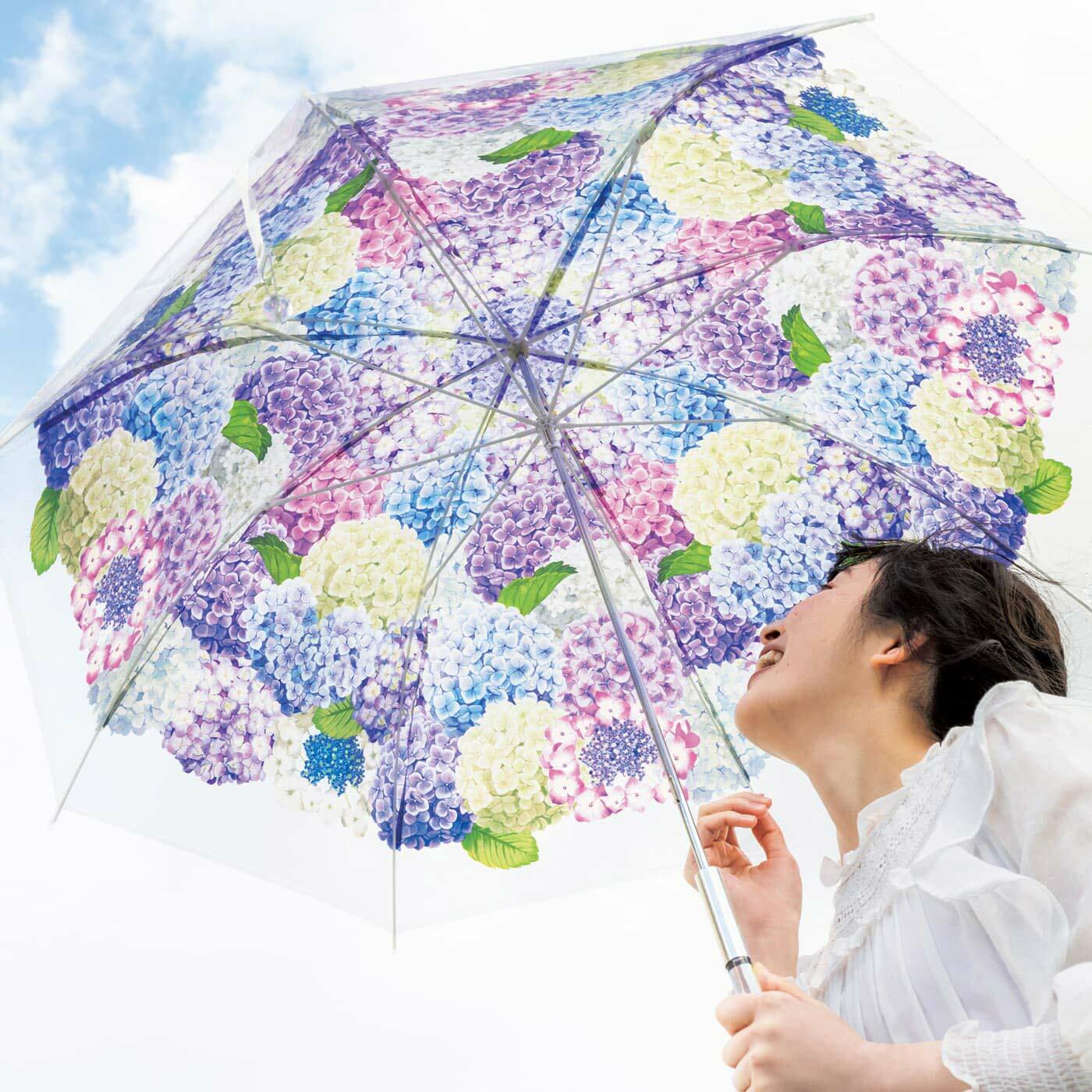 [現貨] [日本直送] 繡球花的雨傘系列｜ 長遮  {TF2302104}