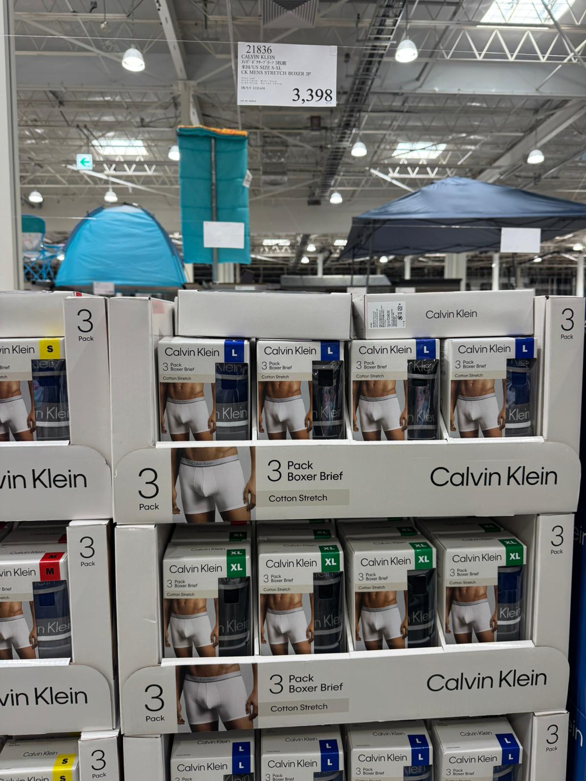 ✨連線商品需補運費✨Calvin Klein Cotton Stretch 男士經典舒適平口四角褲 (3條裝)