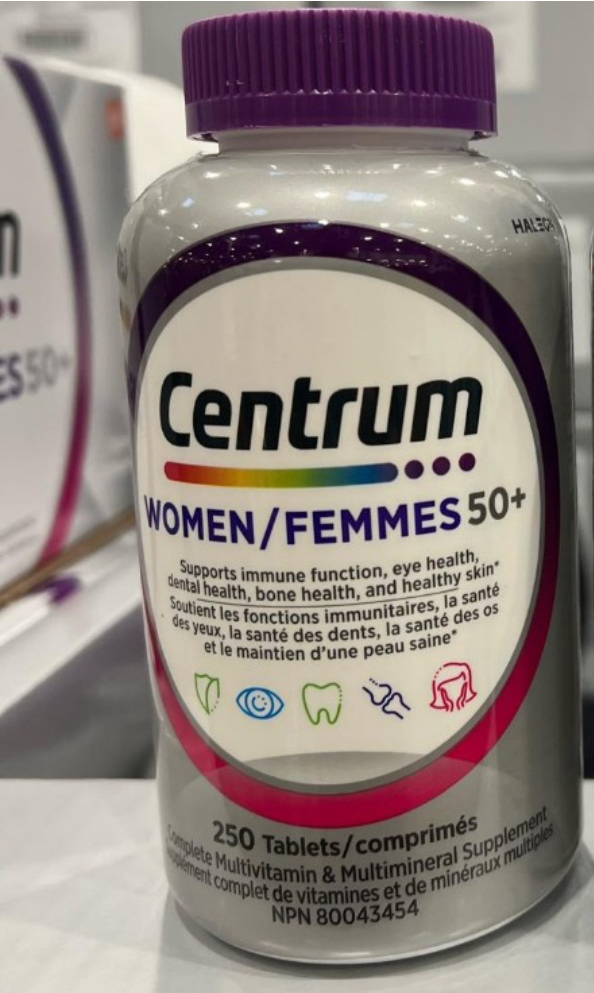 加拿大直送 善存 50+ 女/男士綜合維他命/礦物質 250片