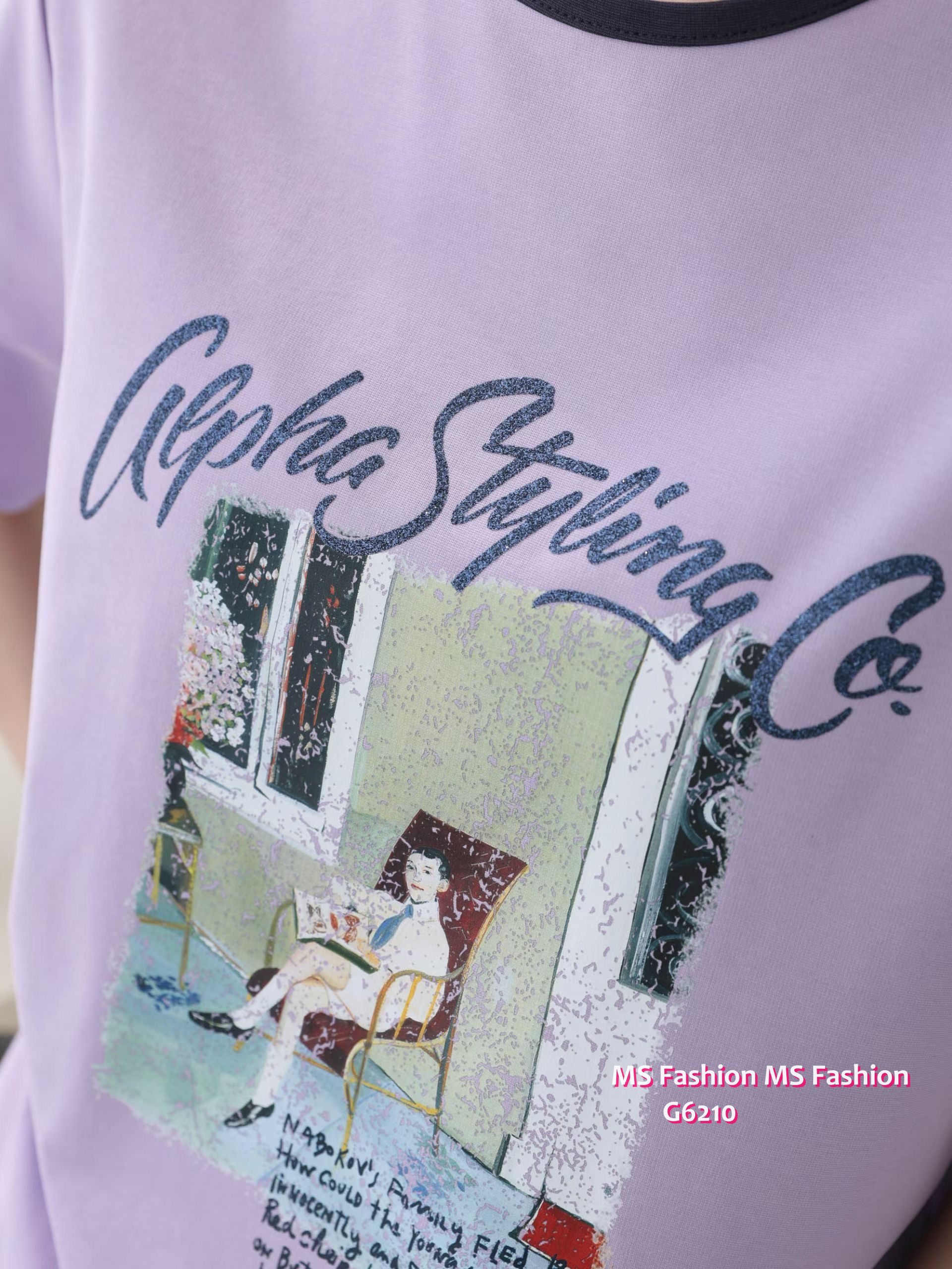 G6210 韓國🇰🇷靚print側打皺top