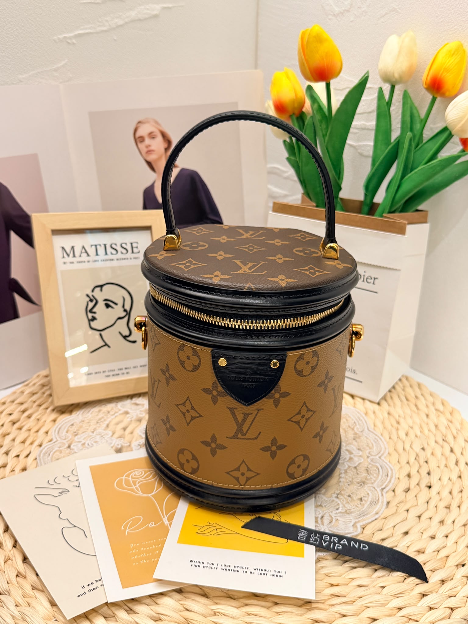 LV Monogram Reverse Canvas Cannes Bag(芯片款 近新閒置未使用）