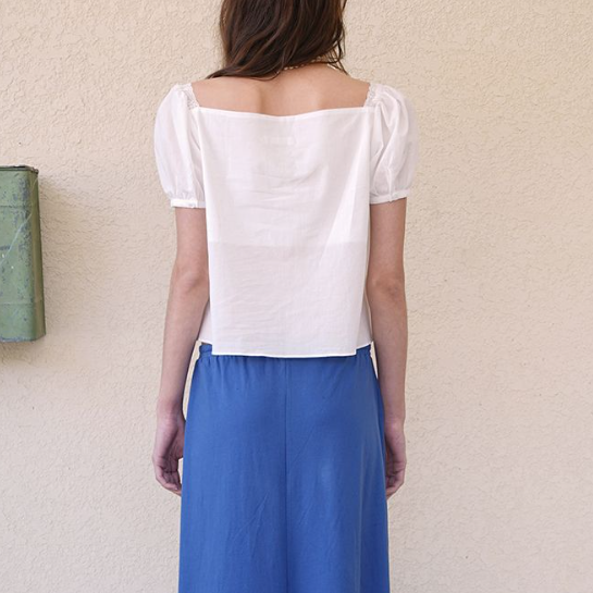 WITHOUTSUMMER] Rose Square Blouse | Phoebechin 韓國代購