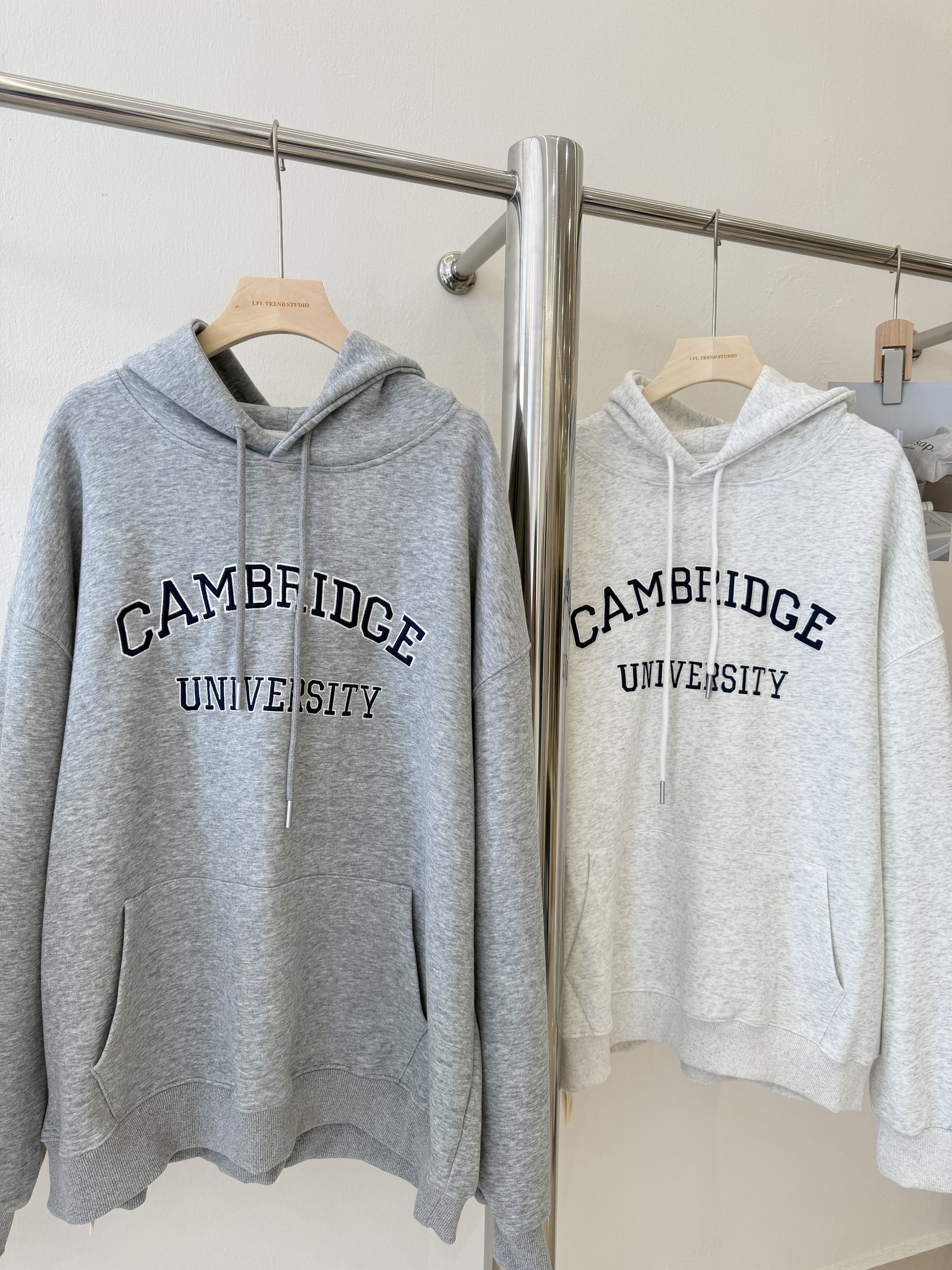 6723 韩系刺绣字母连帽卫衣