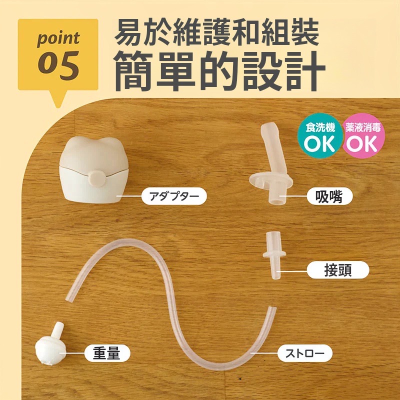 EdisonMama Animarl Straw 塑膠瓶吸管 (350~500ml專用) - 粉紅色 / 粉綠色 平行進口