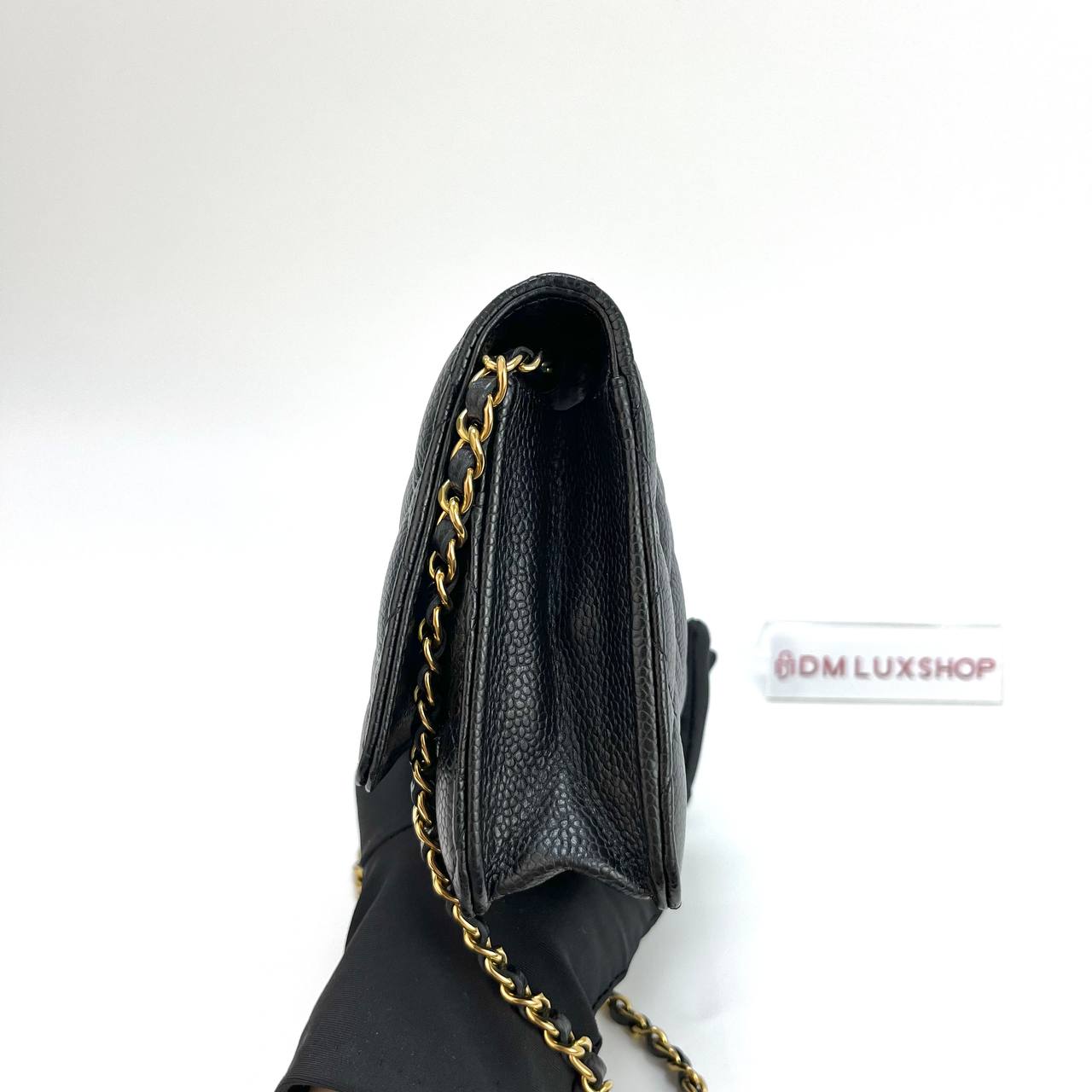 Chanel Black Caviar Classic Flap WOC GHW (Microchip)